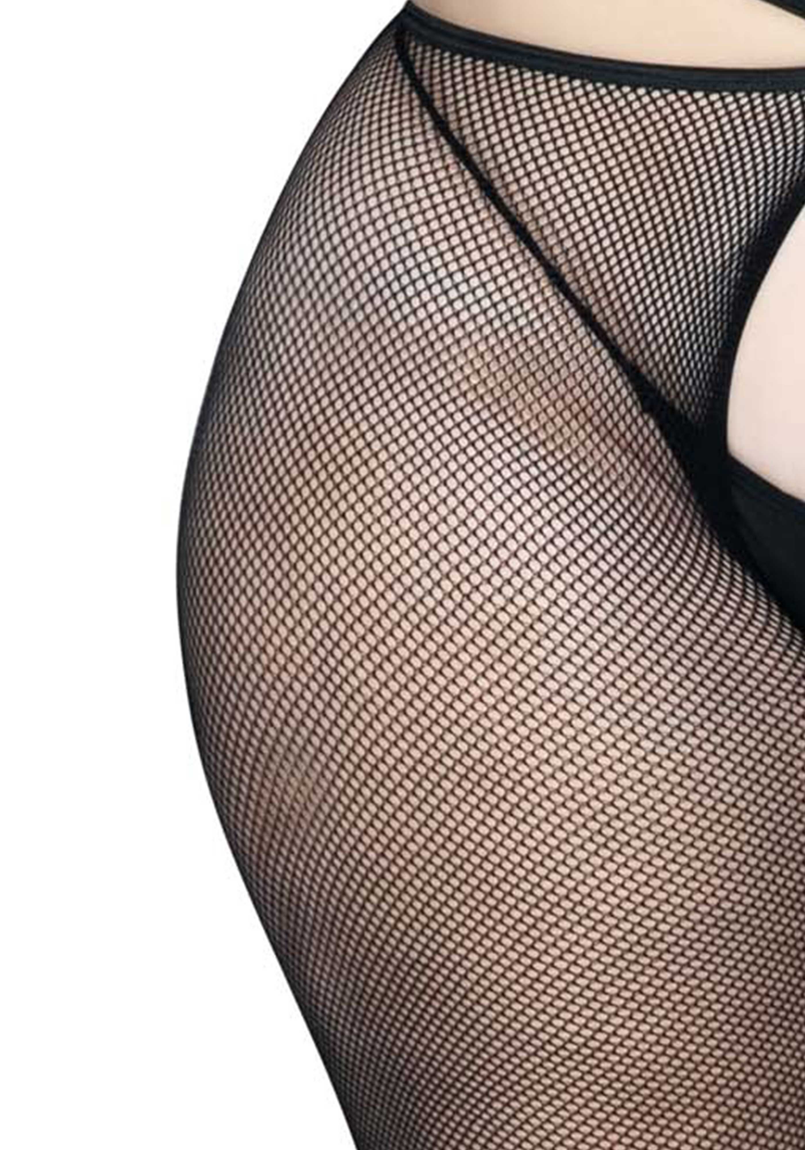 Leg Avenue 1951X Strappy crotchless tights