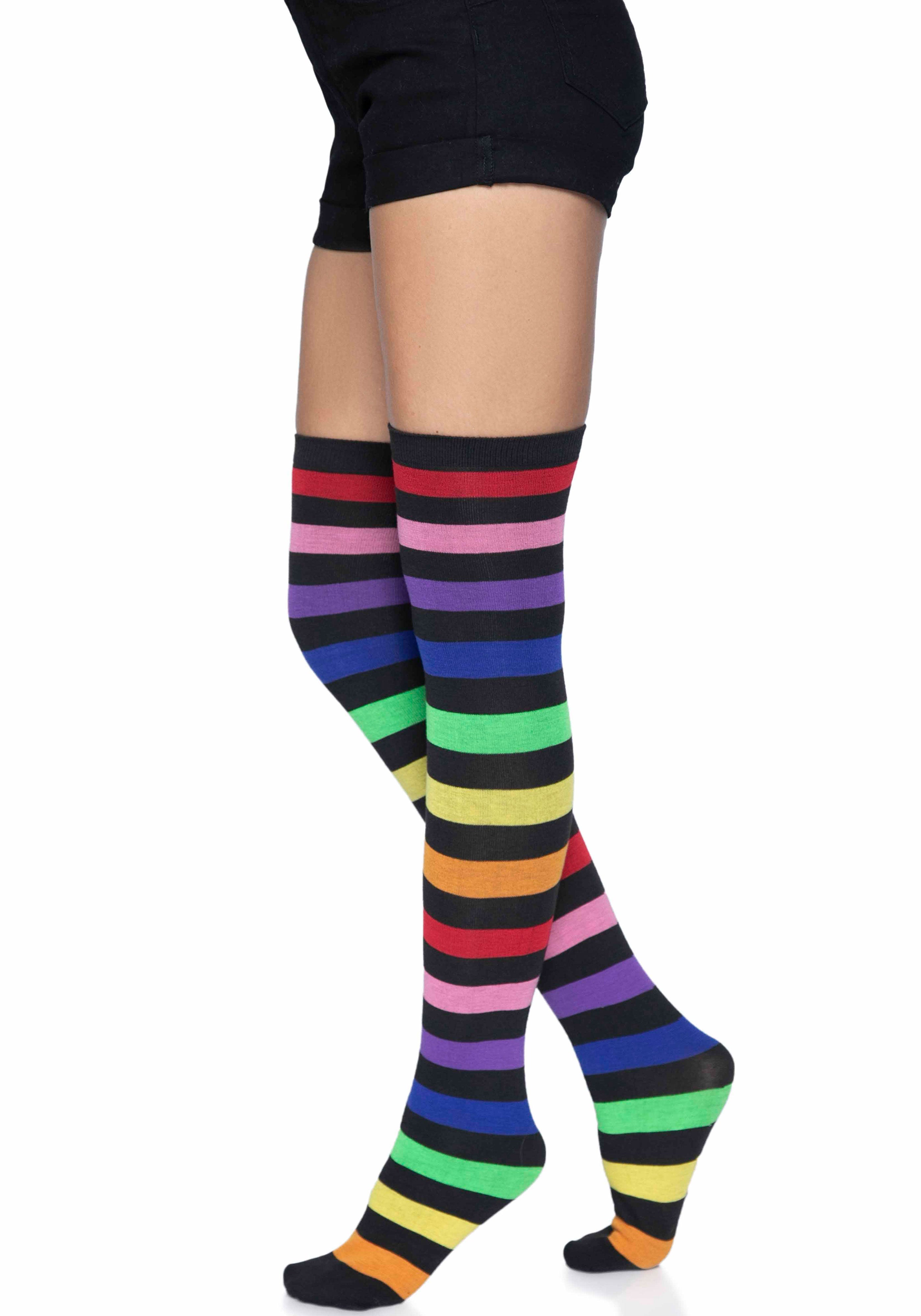 Leg Avenue 6927 Rainbow thigh high socks