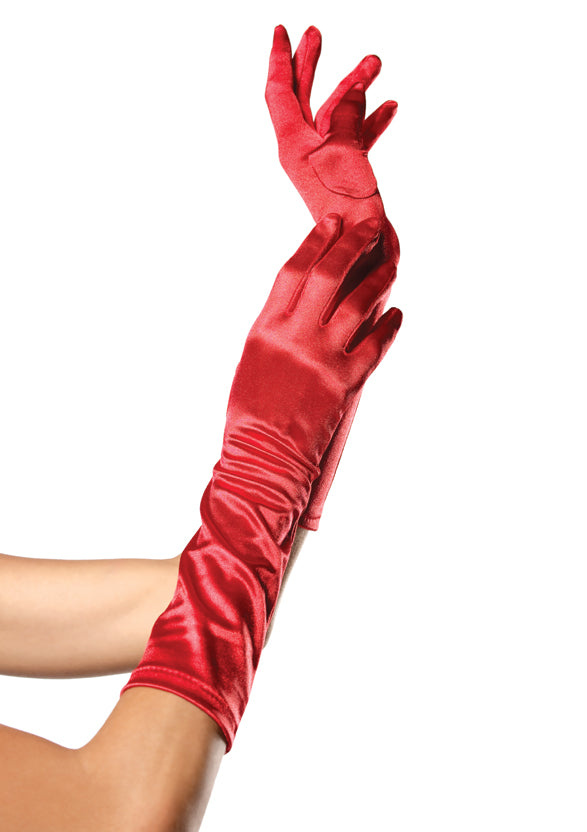 Leg Avenue 8B Elbow Length Satin Gloves