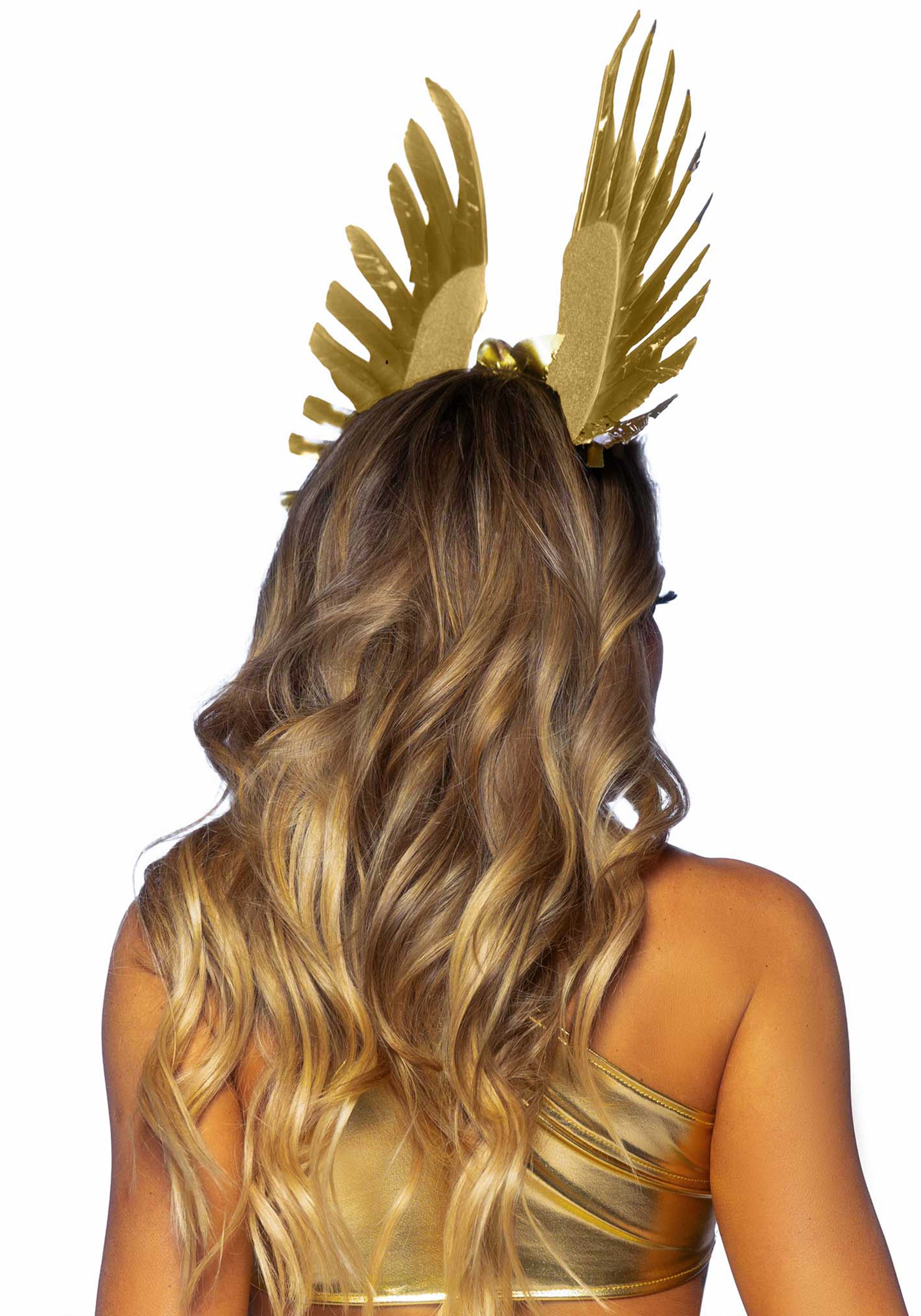 Gouden Bloemen en Veren Godinnen Haarband