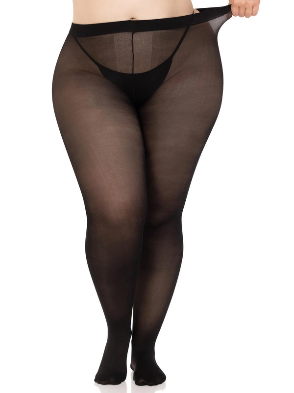 Plus Elastane Opaque to Waist Pantyhose