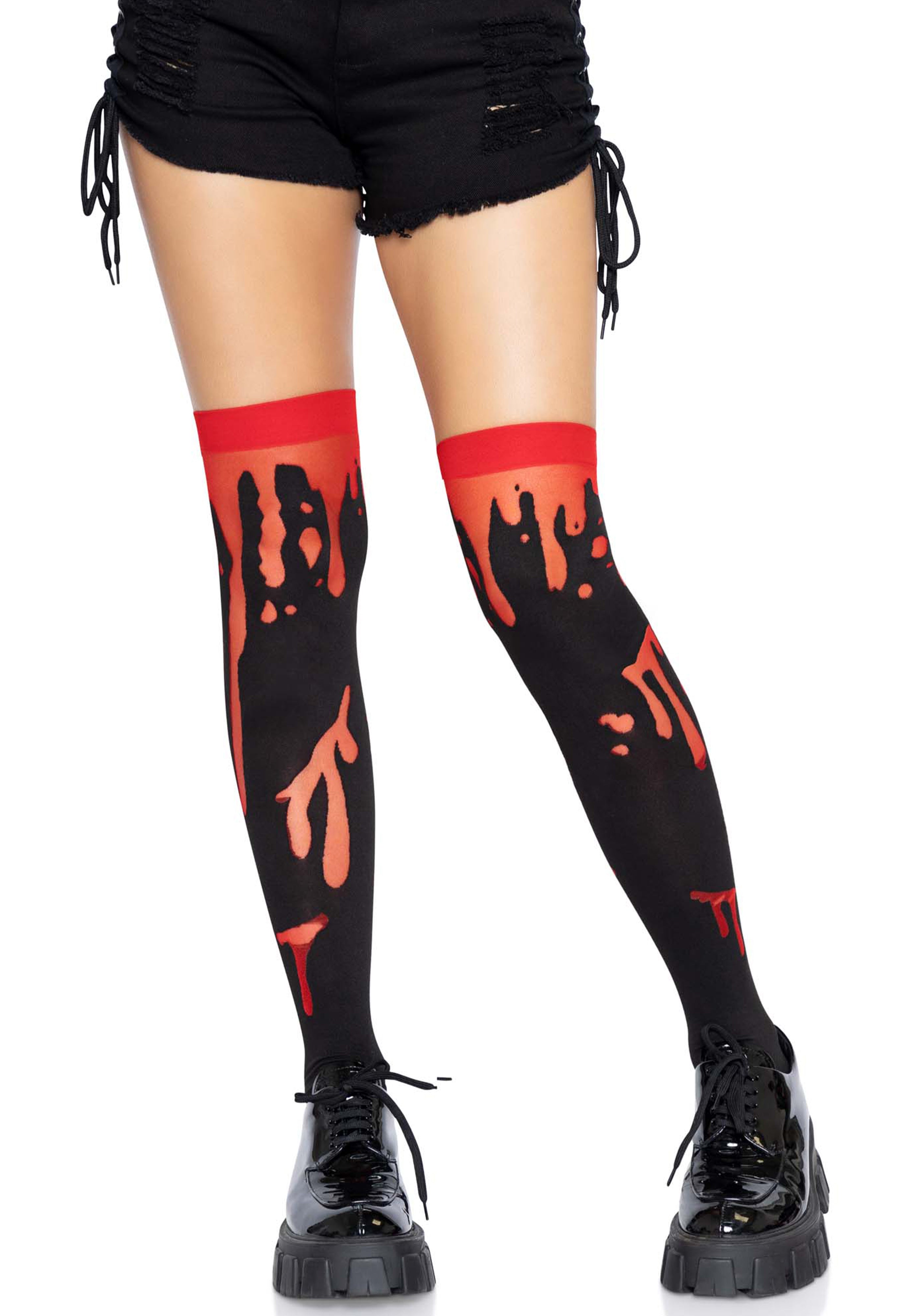 Splatter thigh highs