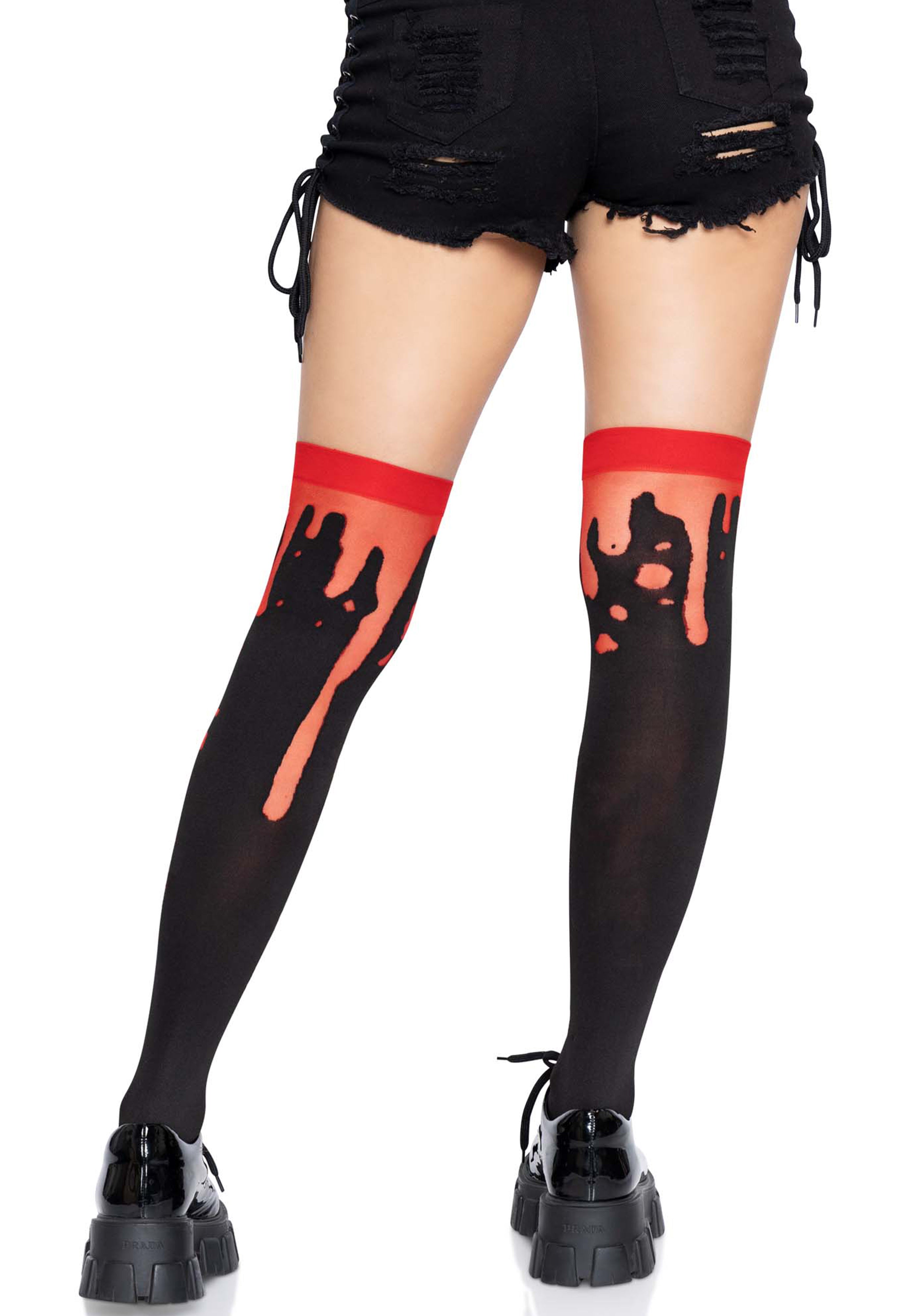 Splatter thigh highs