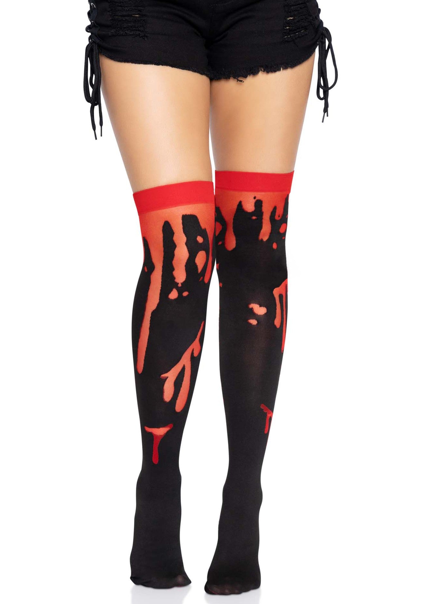 Splatter thigh highs