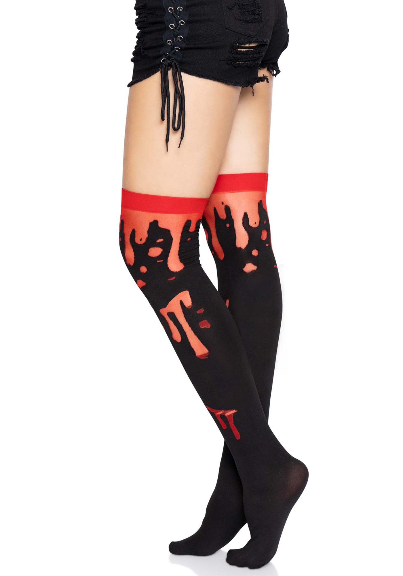 Splatter thigh highs