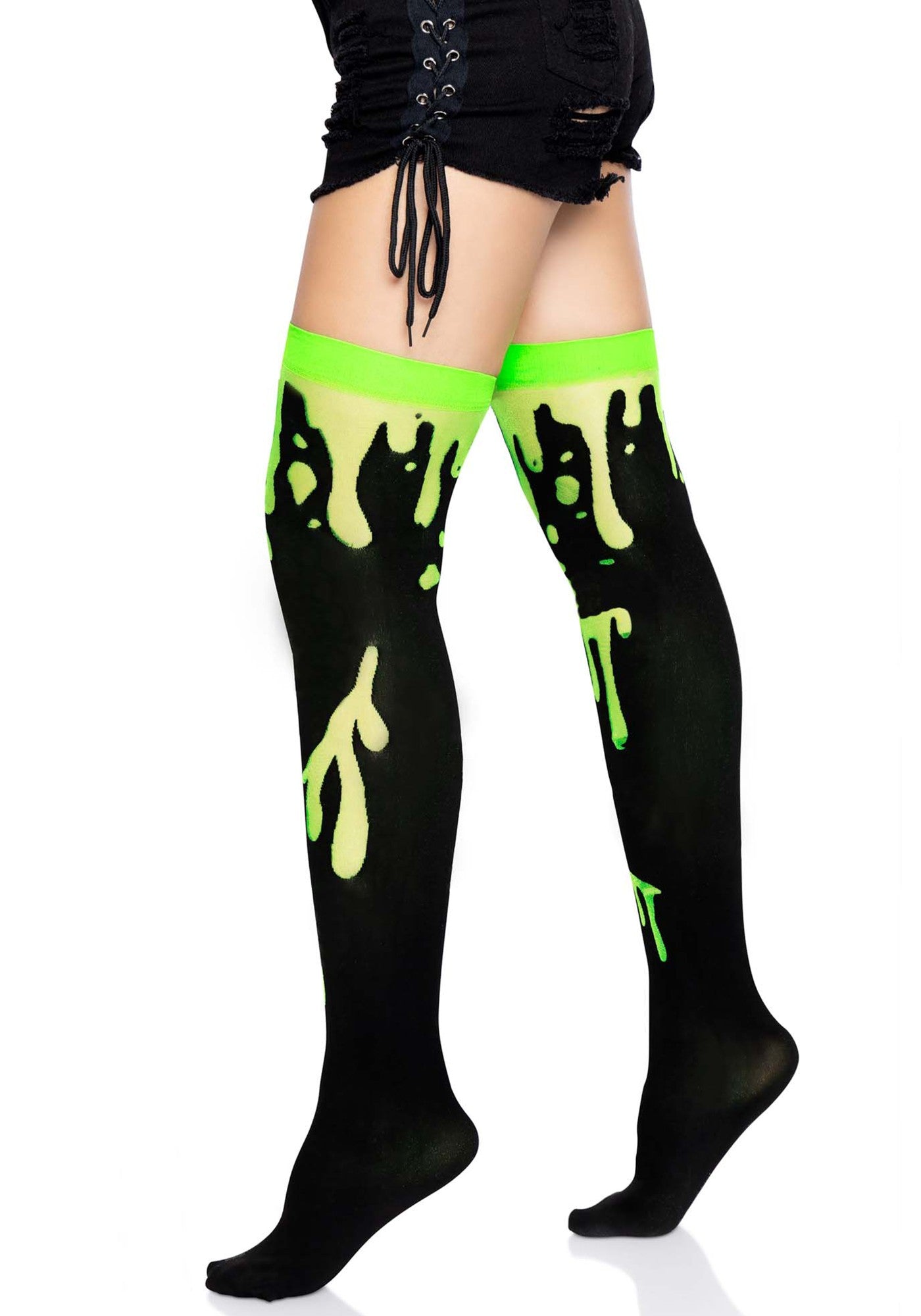 Splatter thigh highs