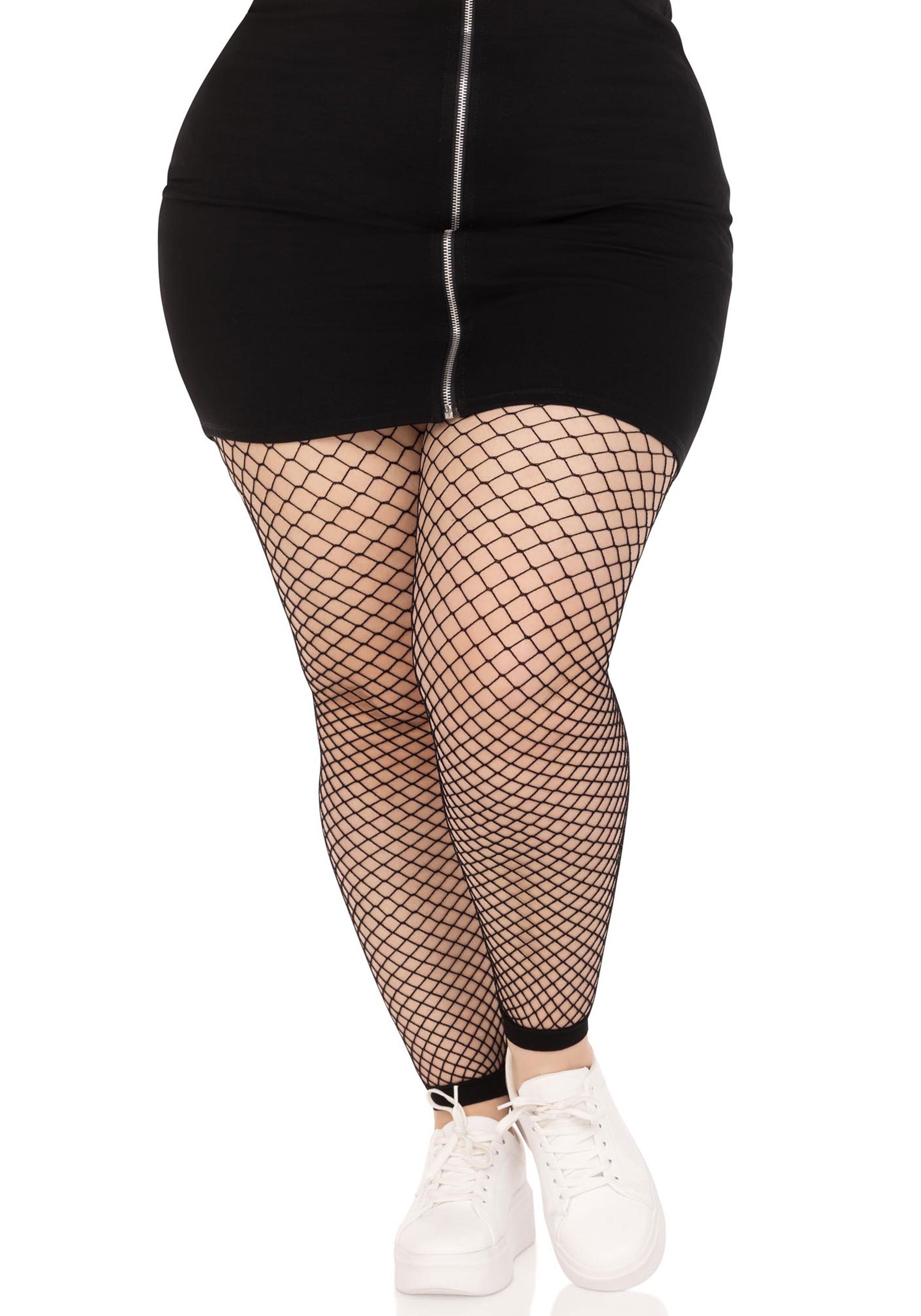 Industrial Net Footless Tights Plus Size