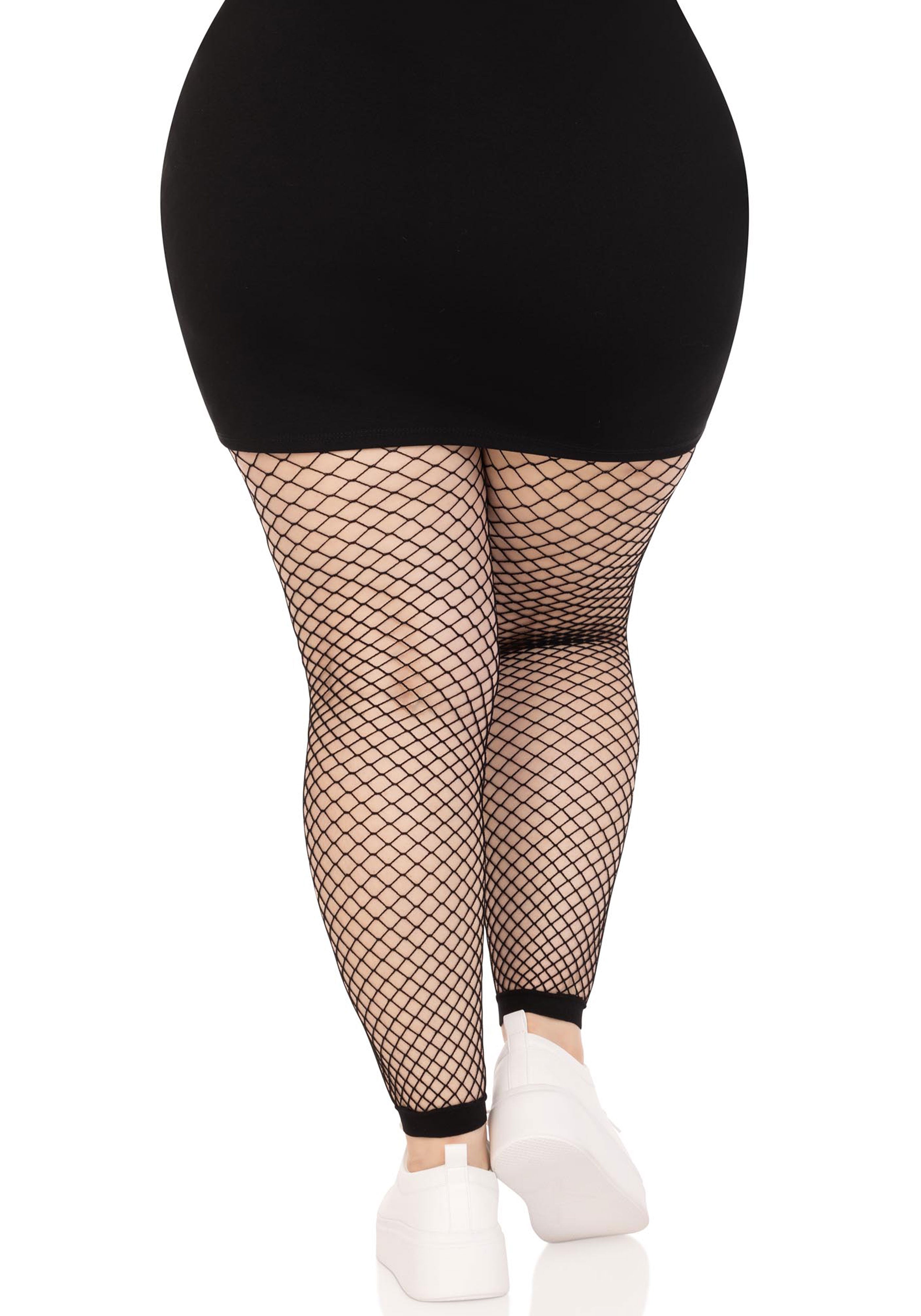 Industrial Net Footless Tights Plus Size