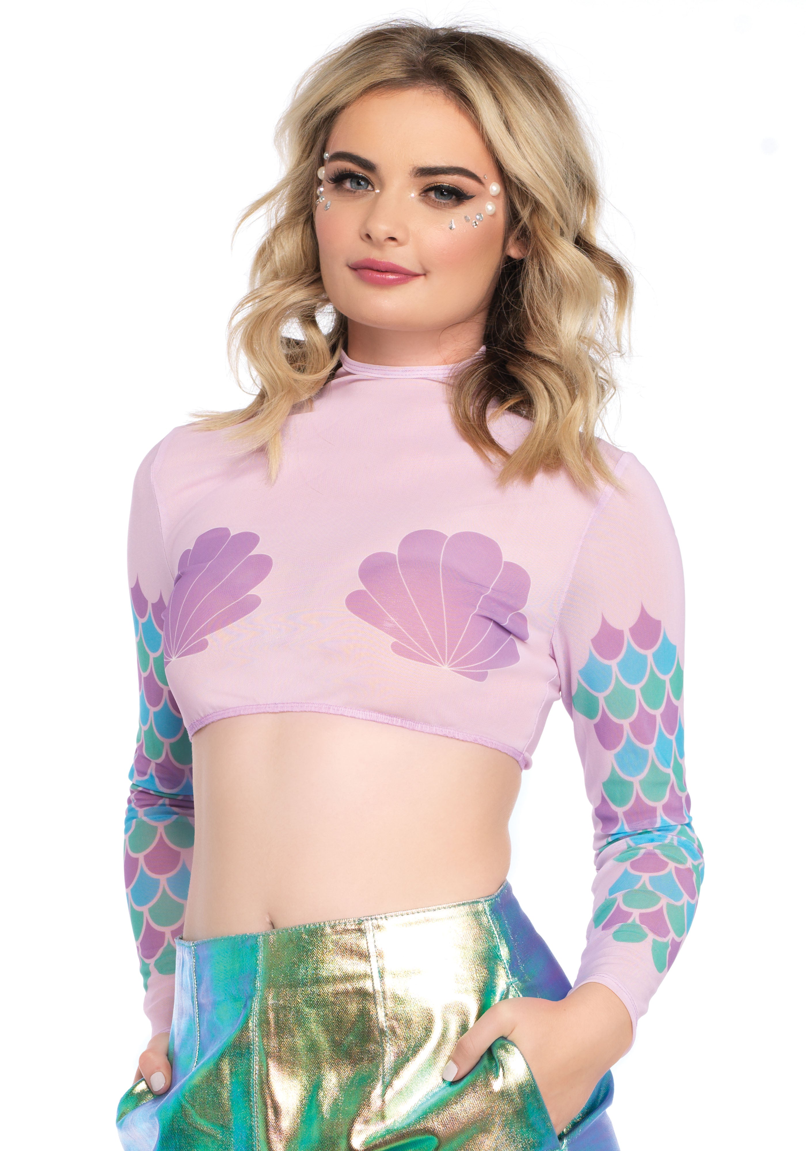 Mermaid Mesh Crop Top