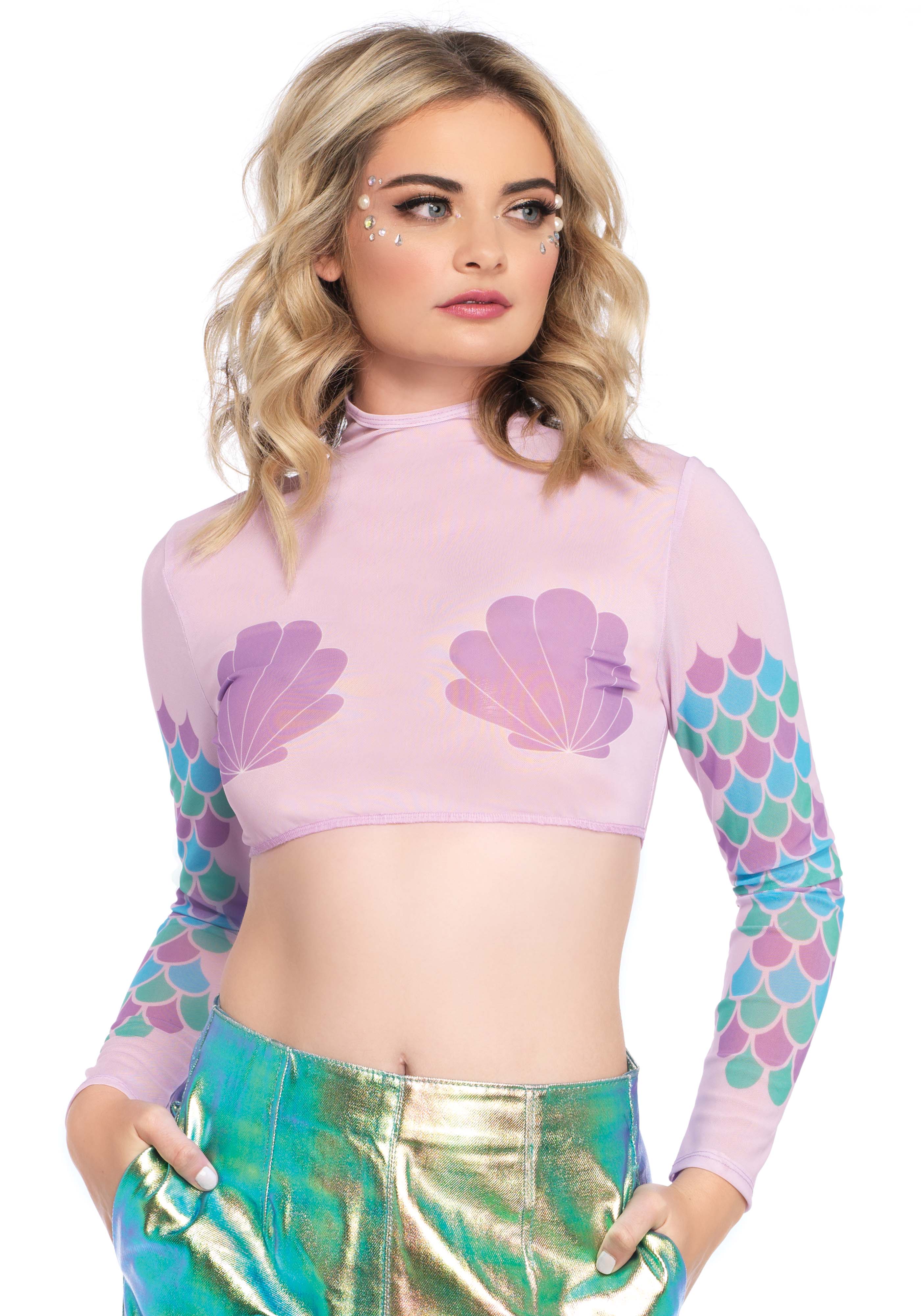 Mermaid Mesh Crop Top