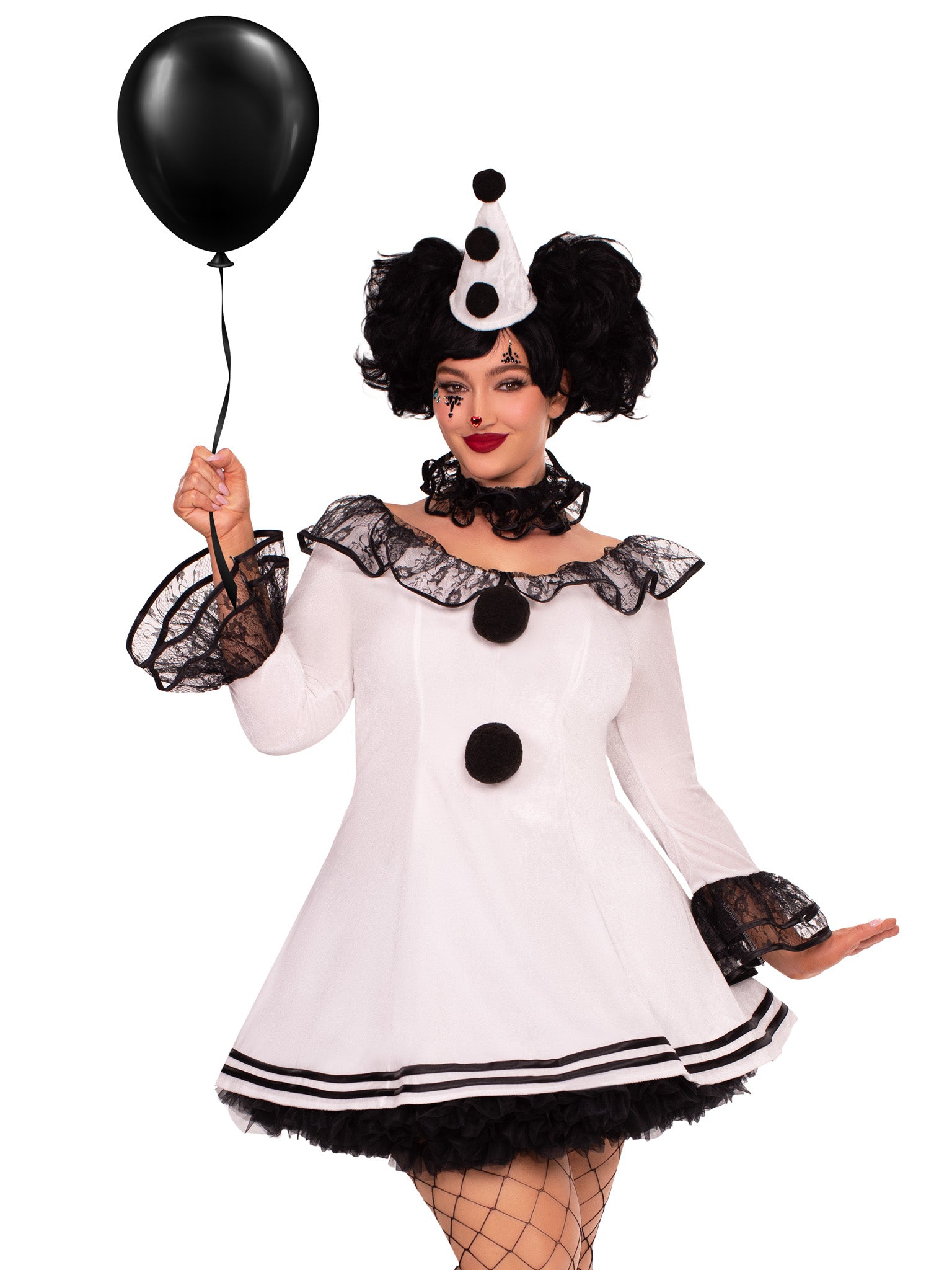 Plus Pierrot Clown Dress