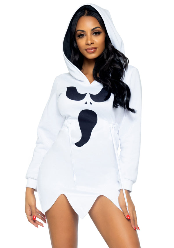 Ghost Fleece Hoodie Dress