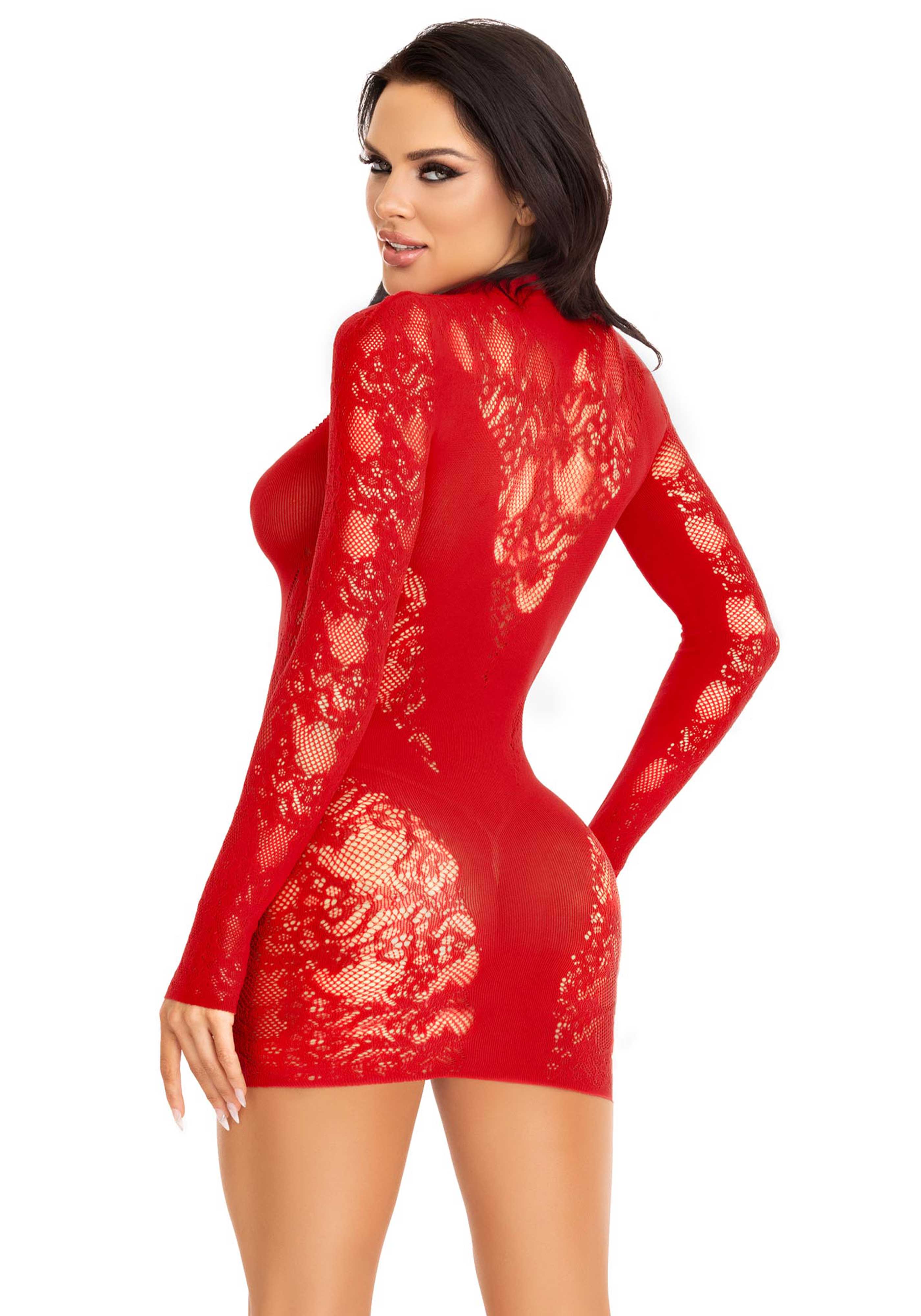 Mini Dress With Gloved Sleeves