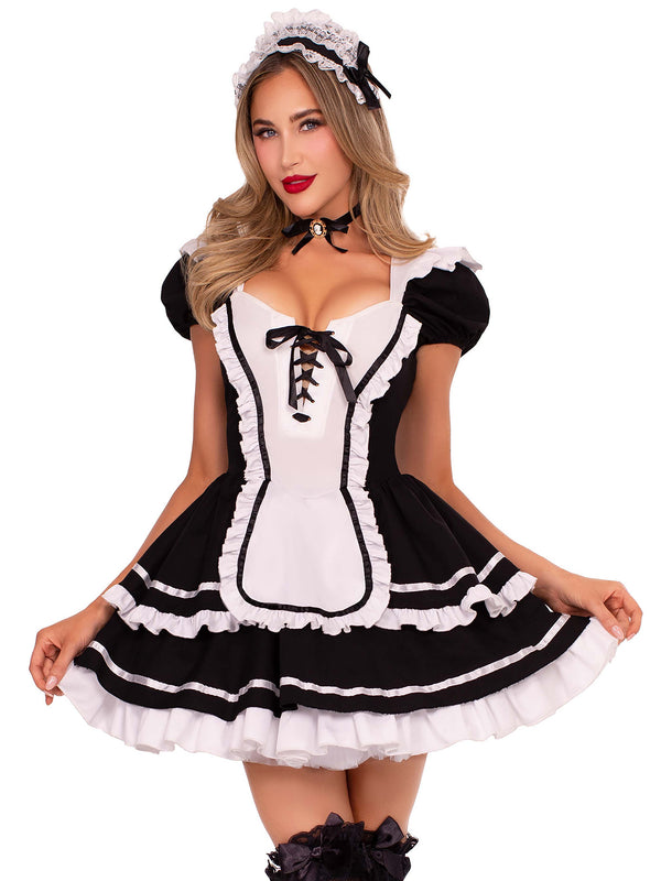 Maid to Flirt Ruffle Trimmed Dress