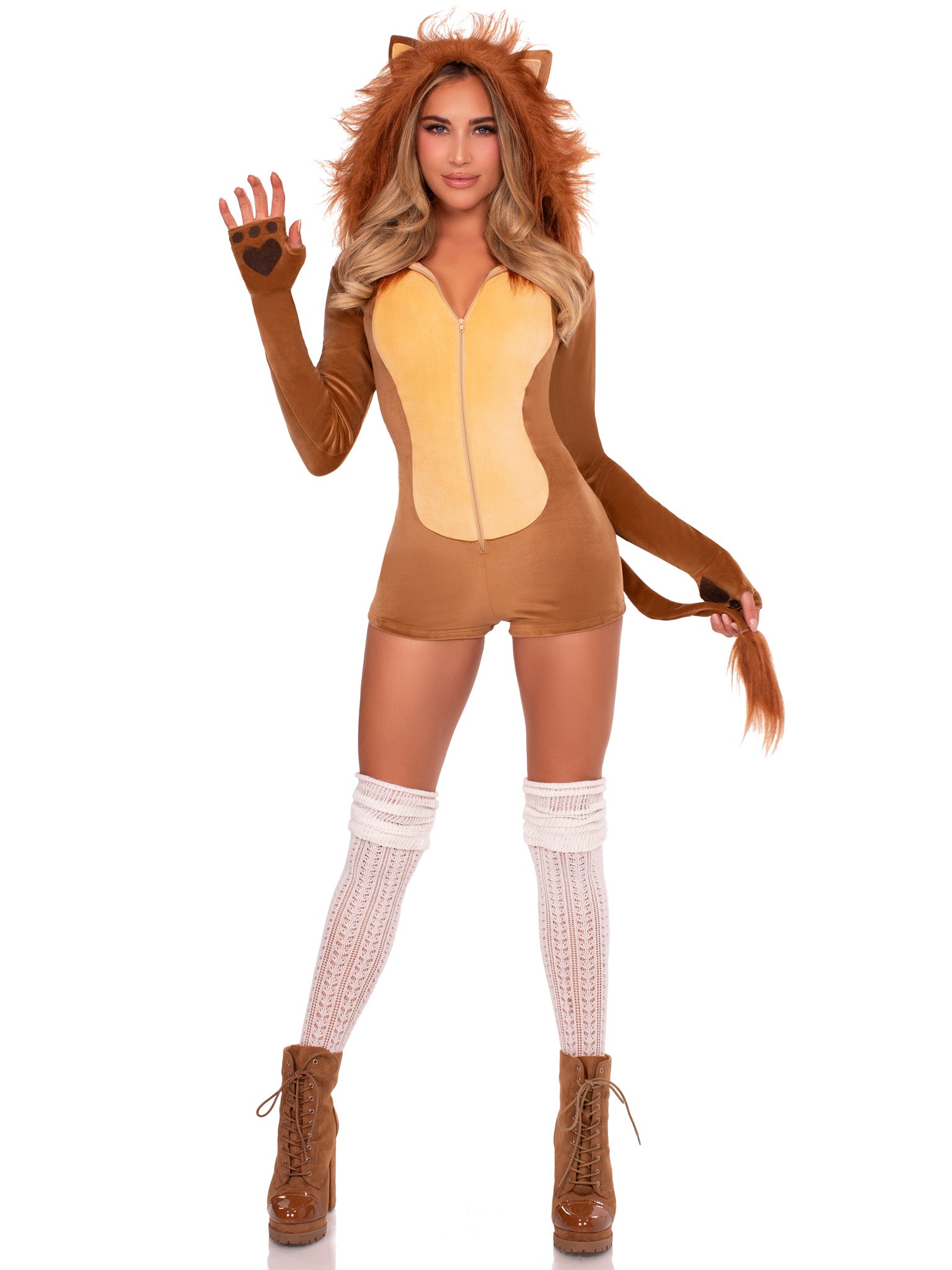 Comfy Lion Ultra-Soft Velvet Romper