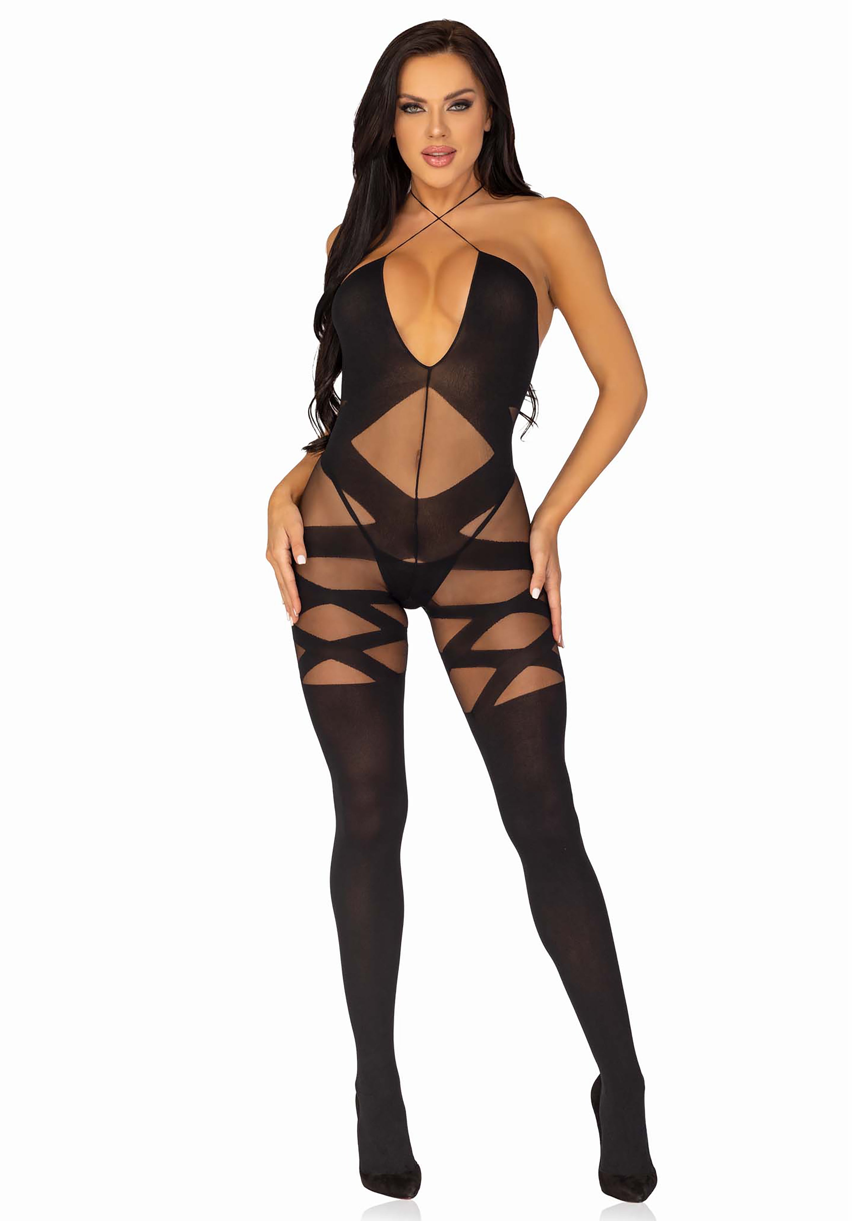 Feels Like Love Opaque Bodystocking