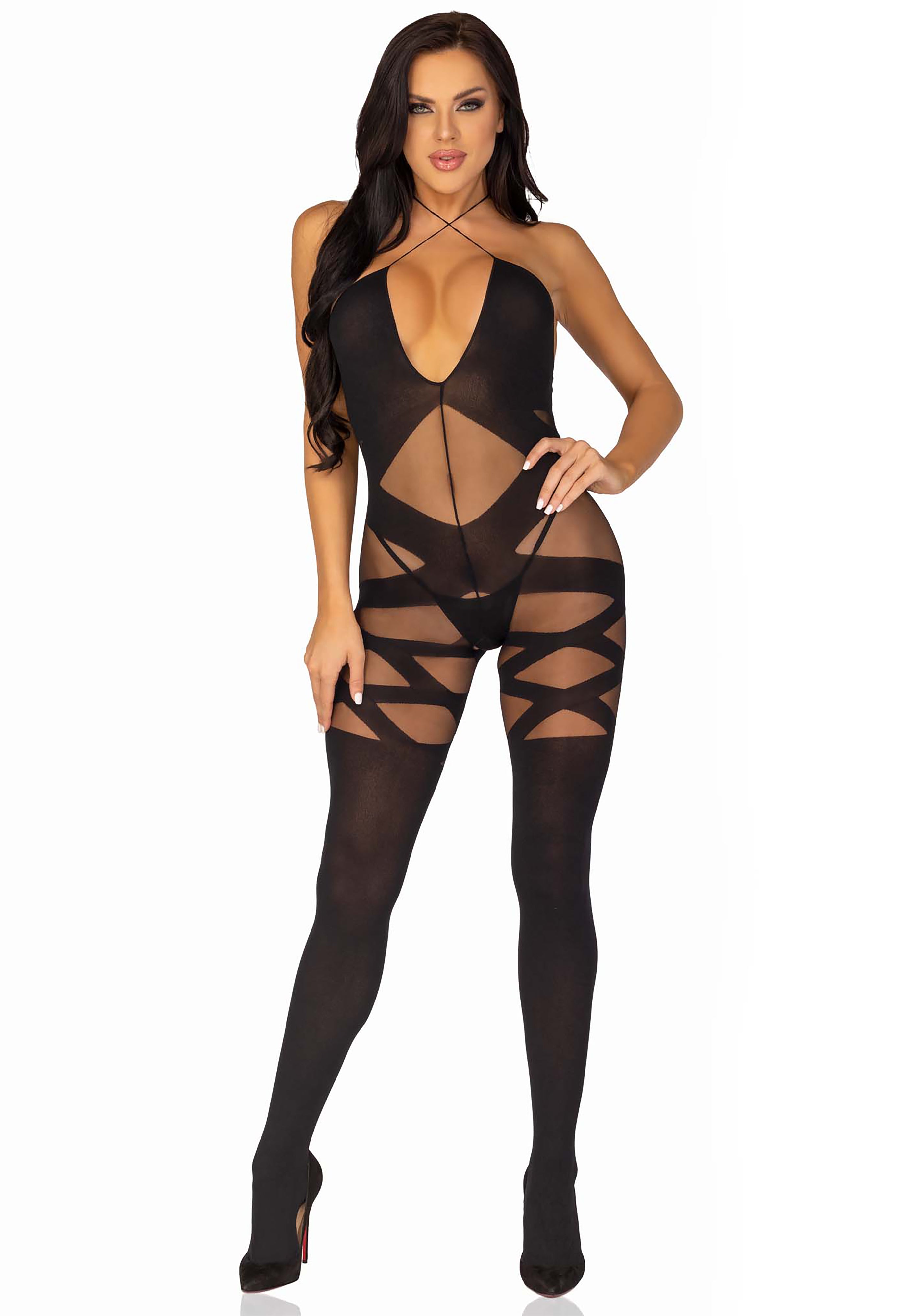 Illusion Halter Bodystocking