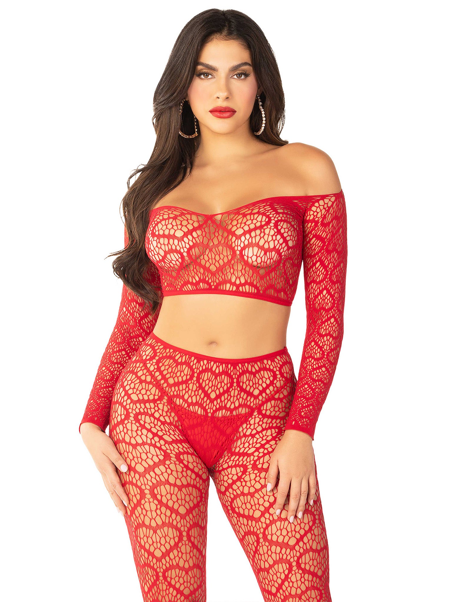Off The Shoulder Top and Footless Tights