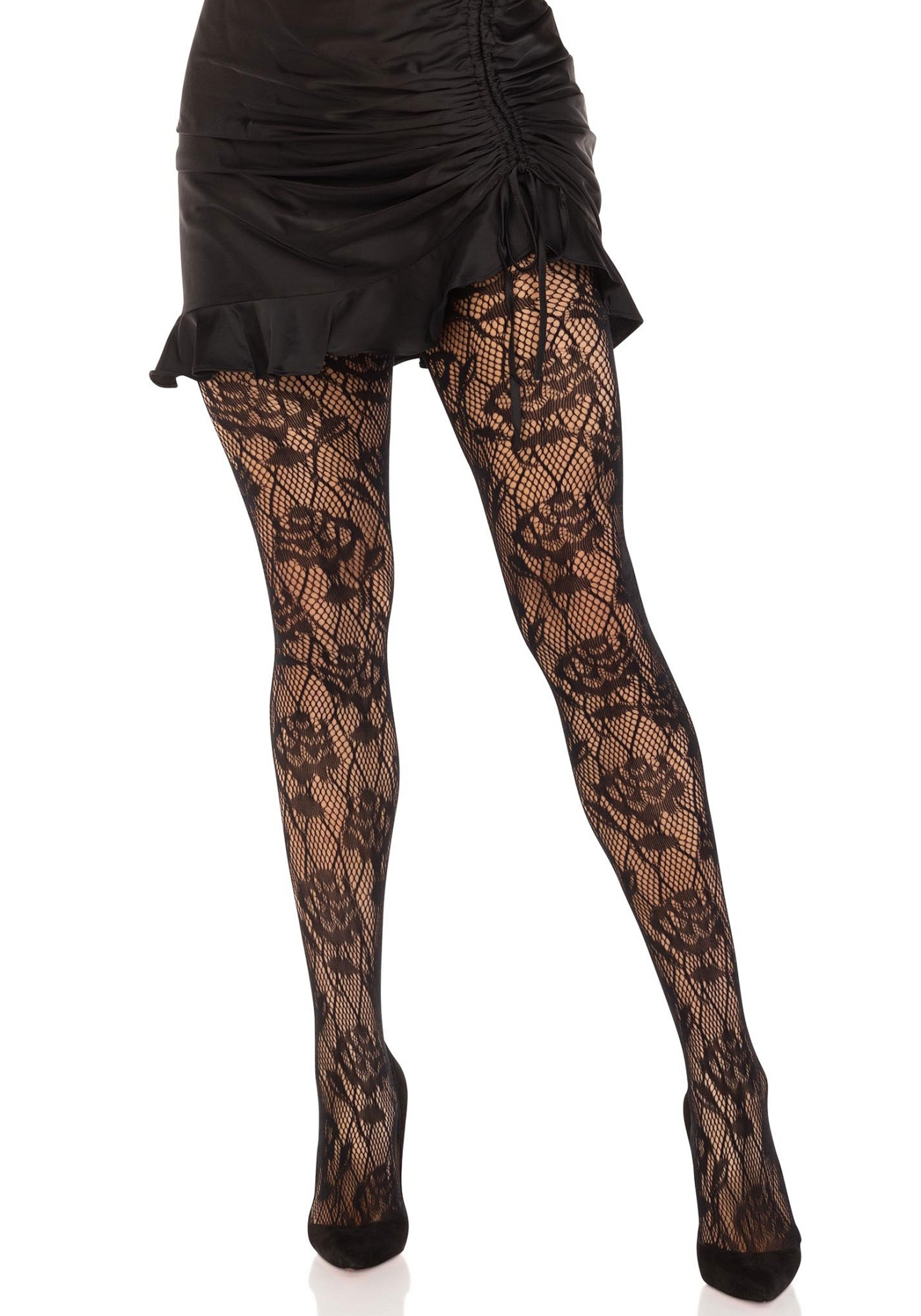 Wild Rose Net Tights