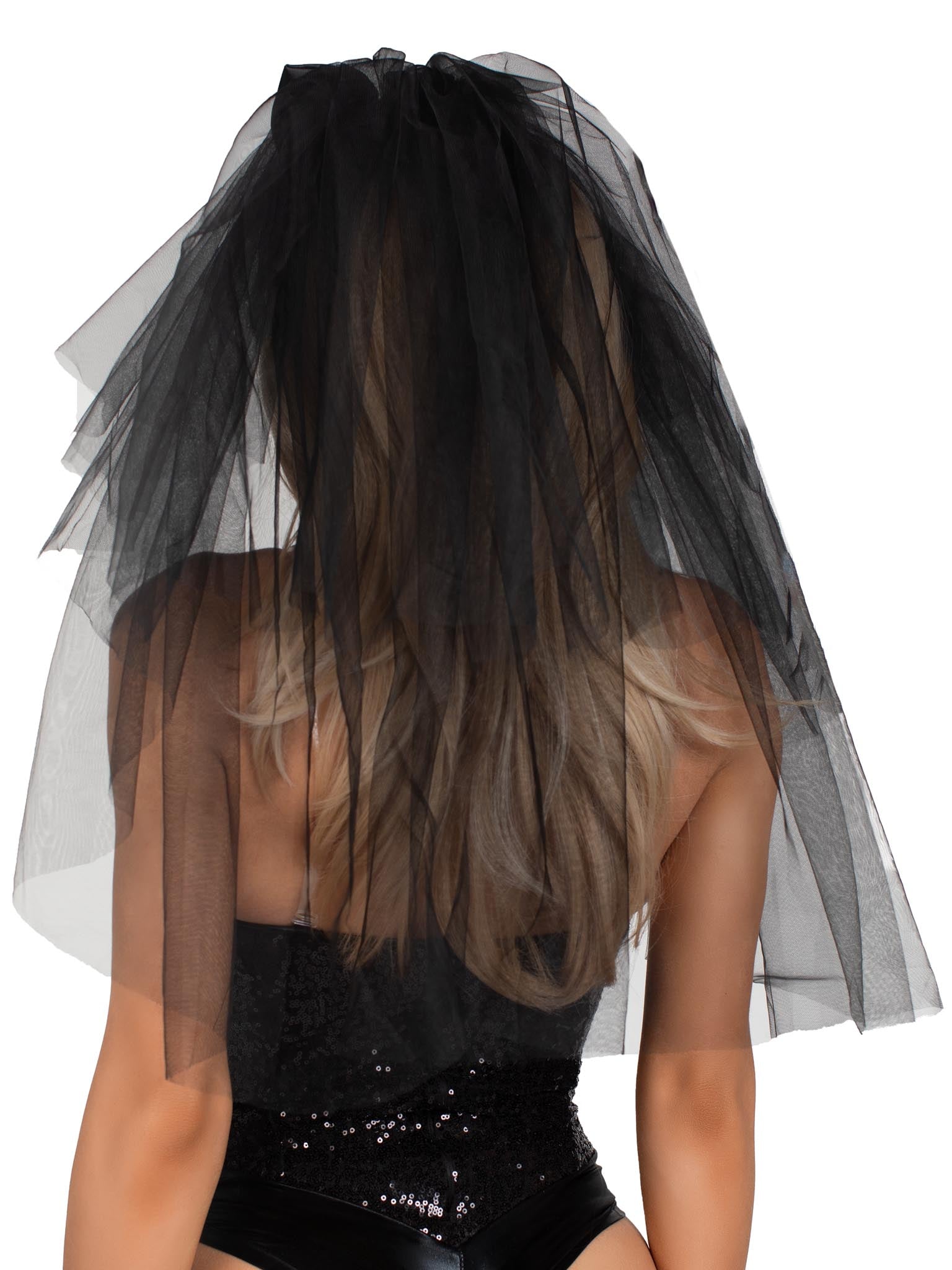 Tiered Bridal Veil with Satin Bow