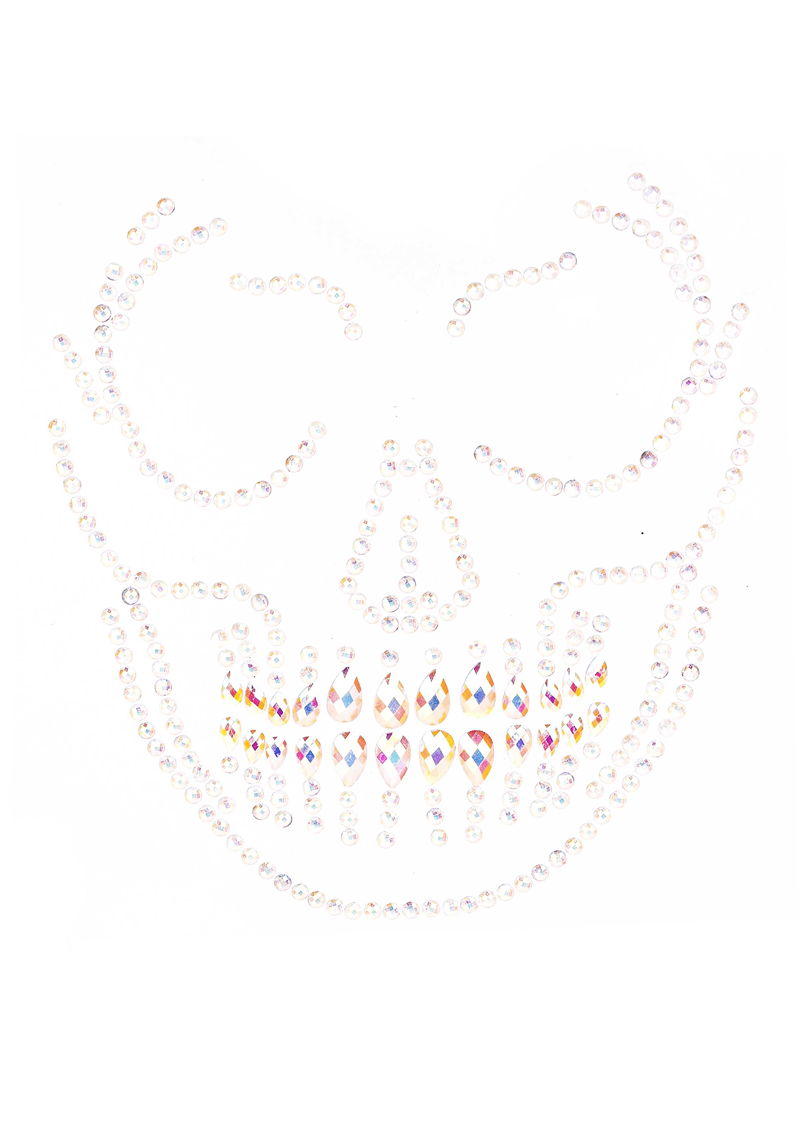 Skull face jewels sticker