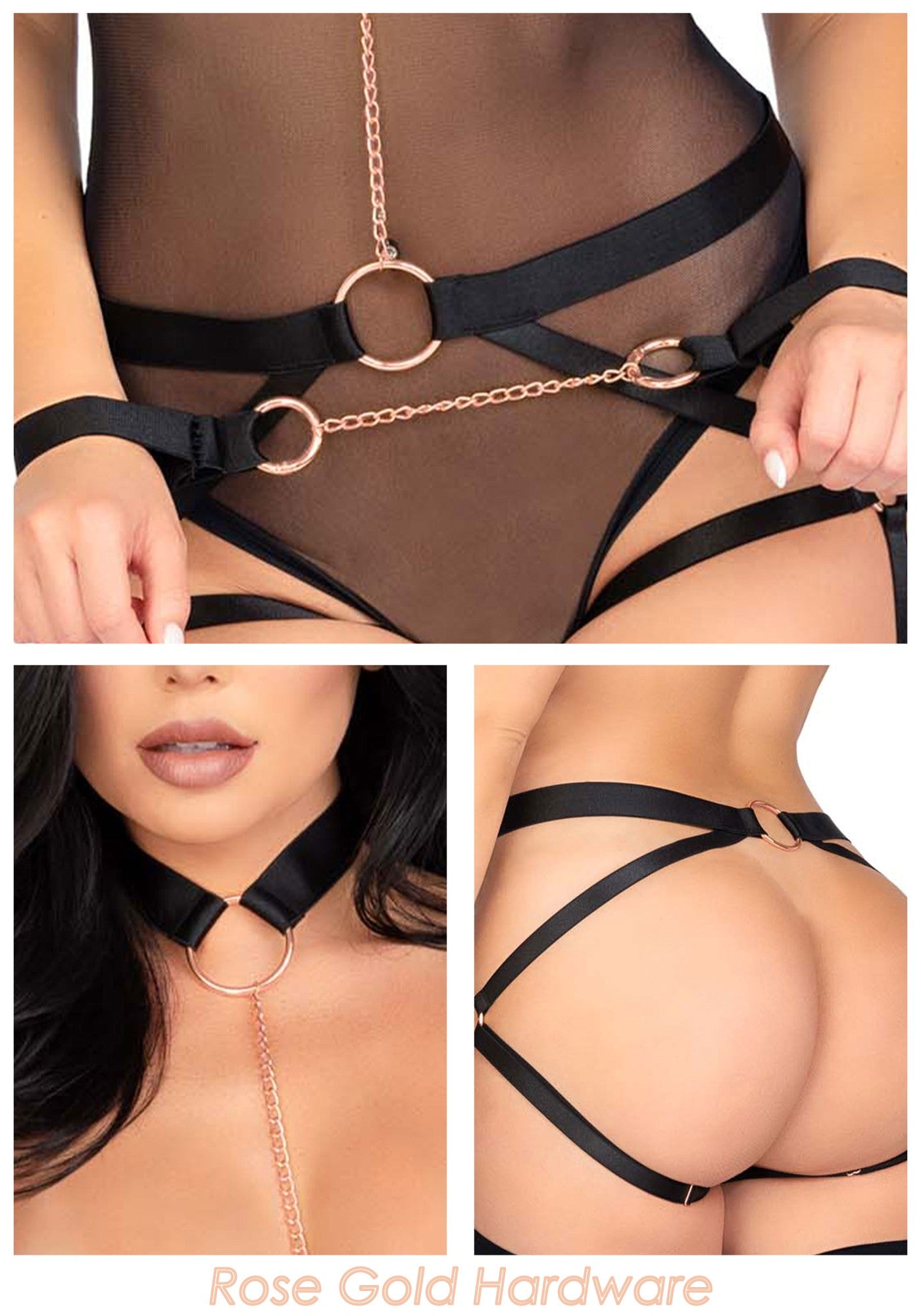 Satin elastic harness