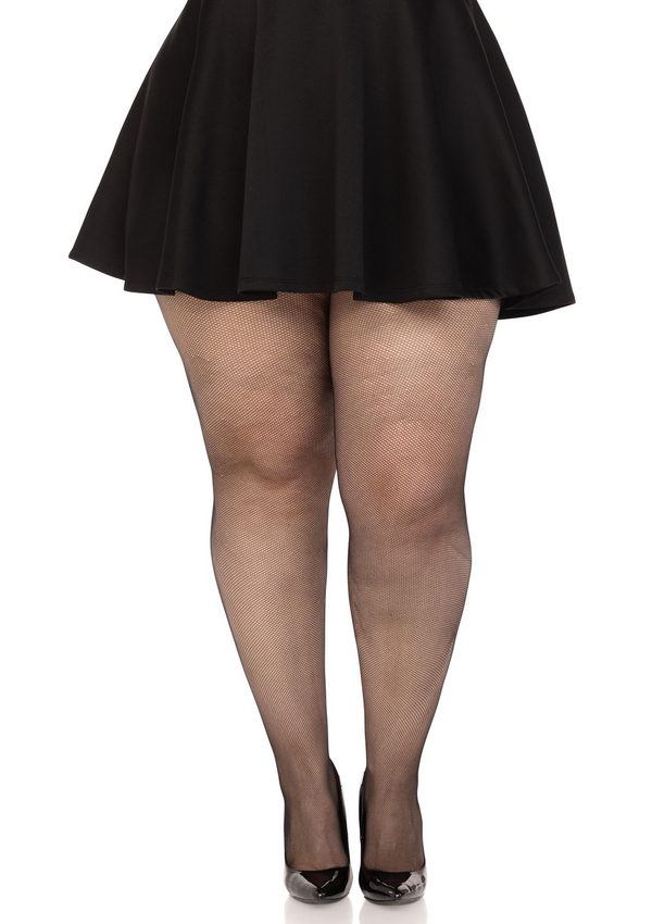Plus Elastane Micro Net Tights