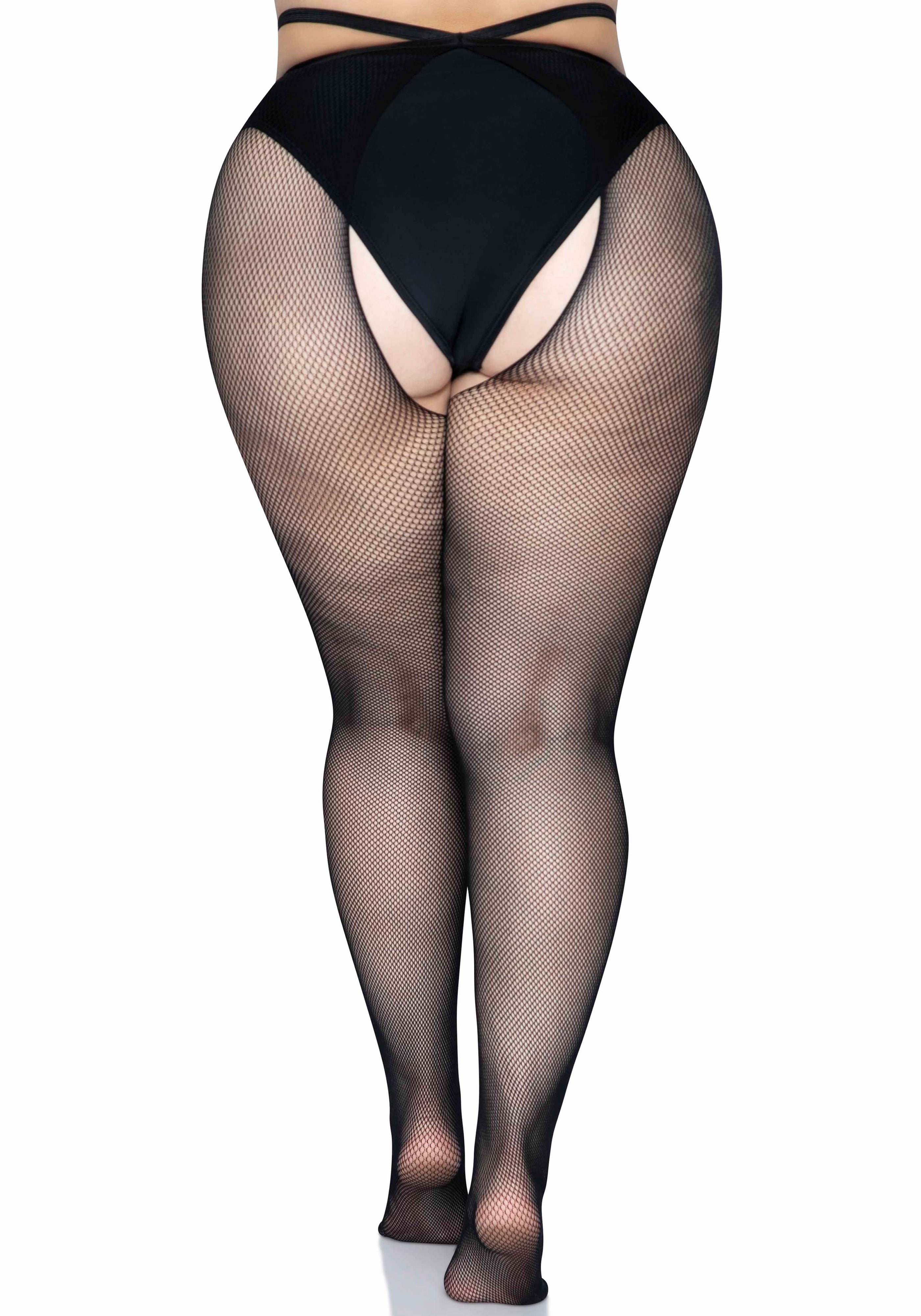 Leg Avenue 1951X Strappy crotchless tights