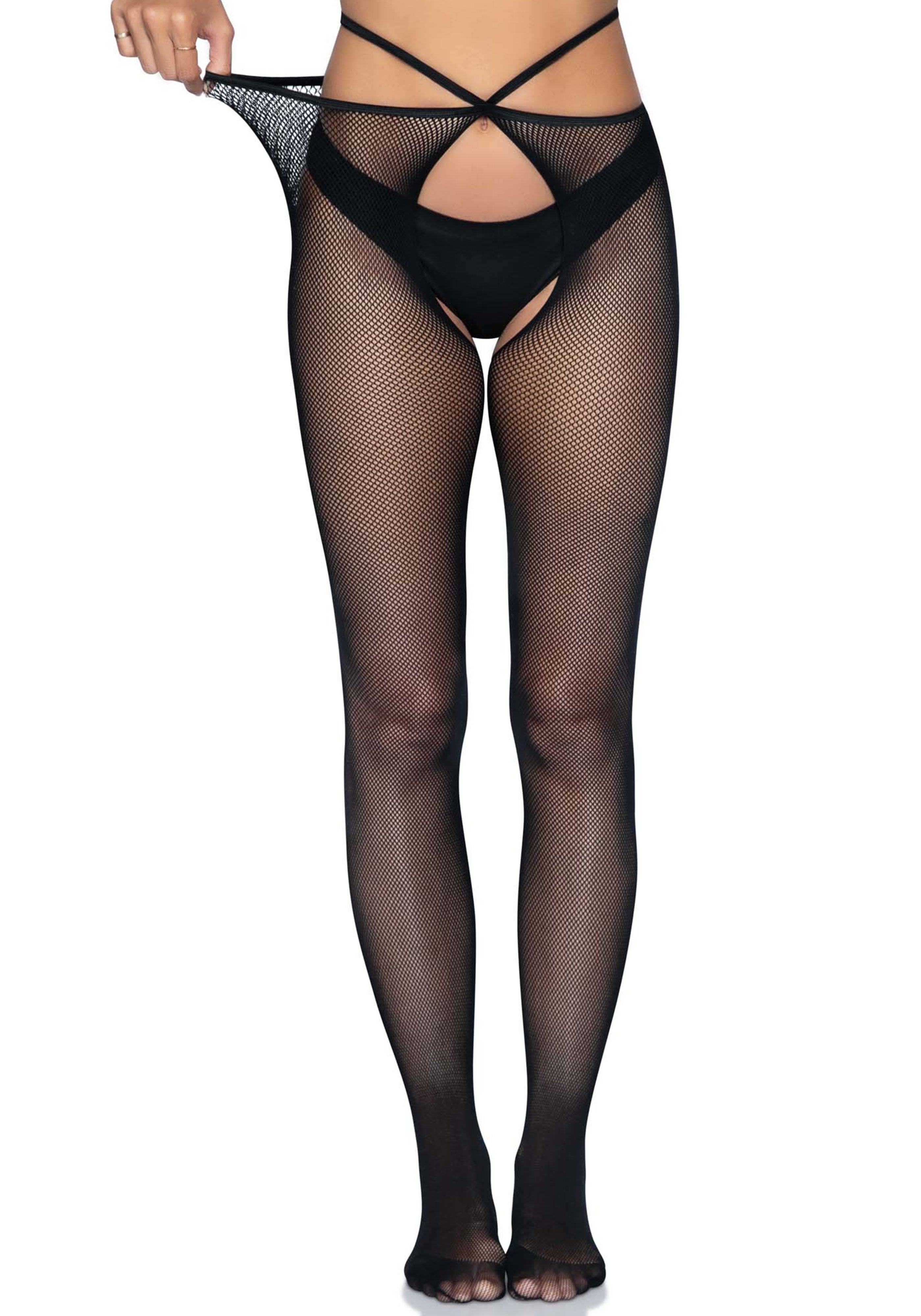 Leg Avenue 1951 Strappy crotchless tights