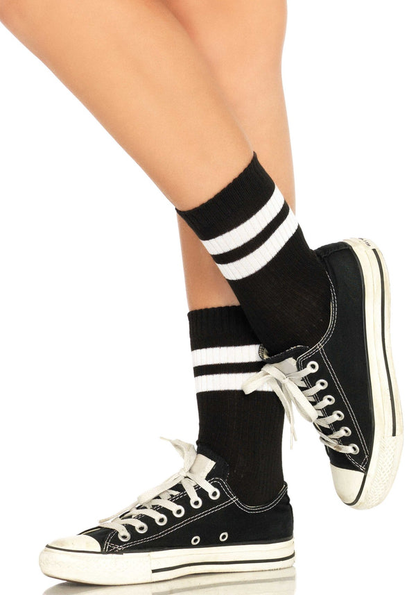 Leg Avenue 3038 Athletic striped anklet socks