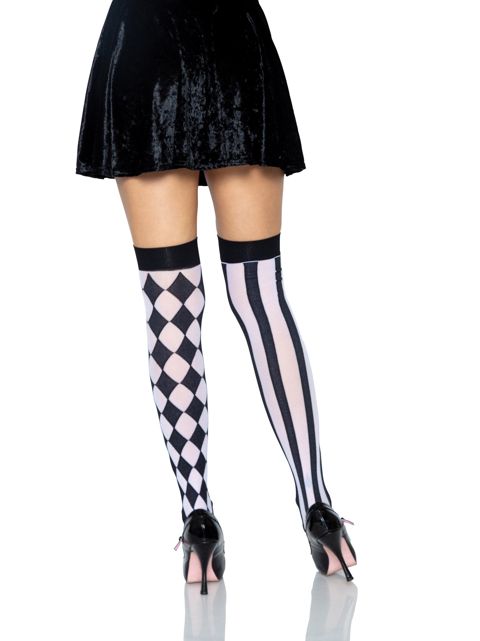 Jude Harlequin Thigh High Stockings