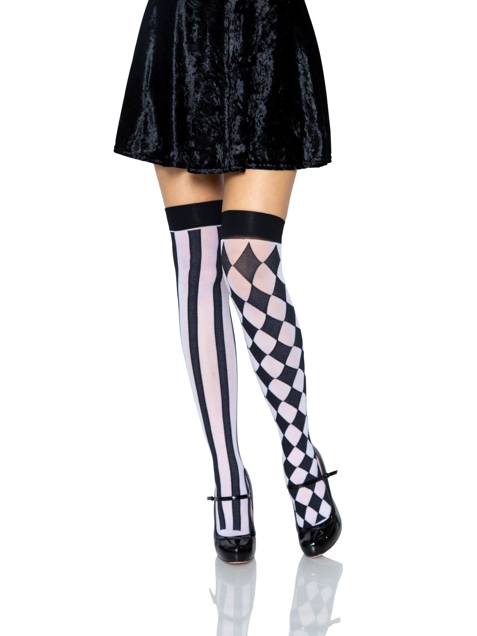 Jude Harlequin Thigh High Stockings