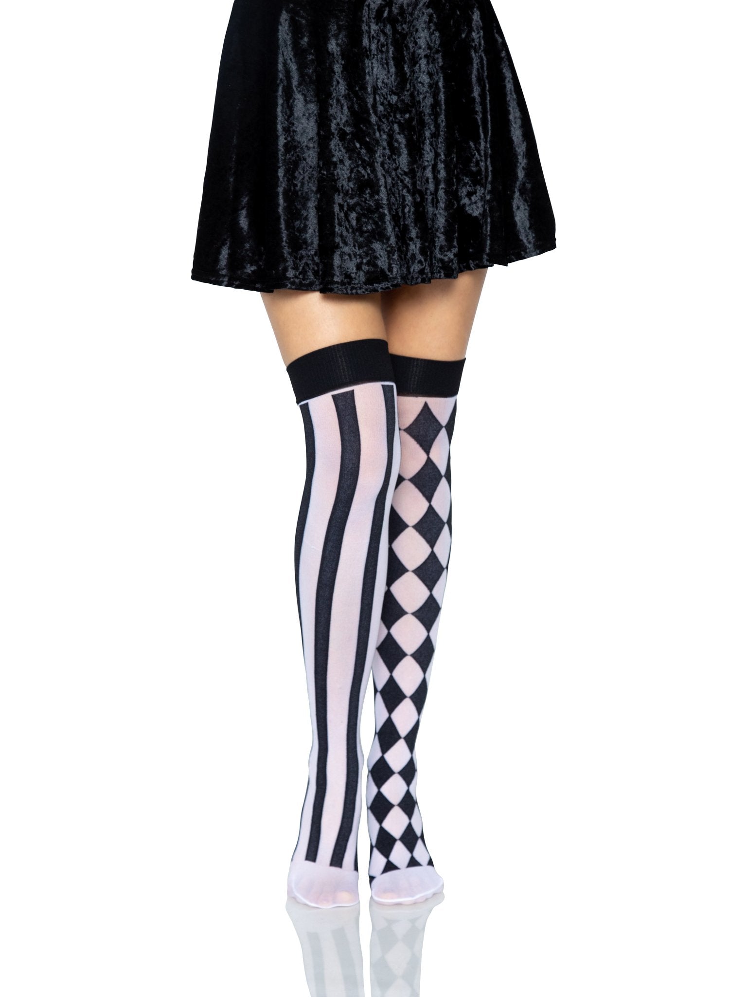 Jude Harlequin Thigh High Stockings