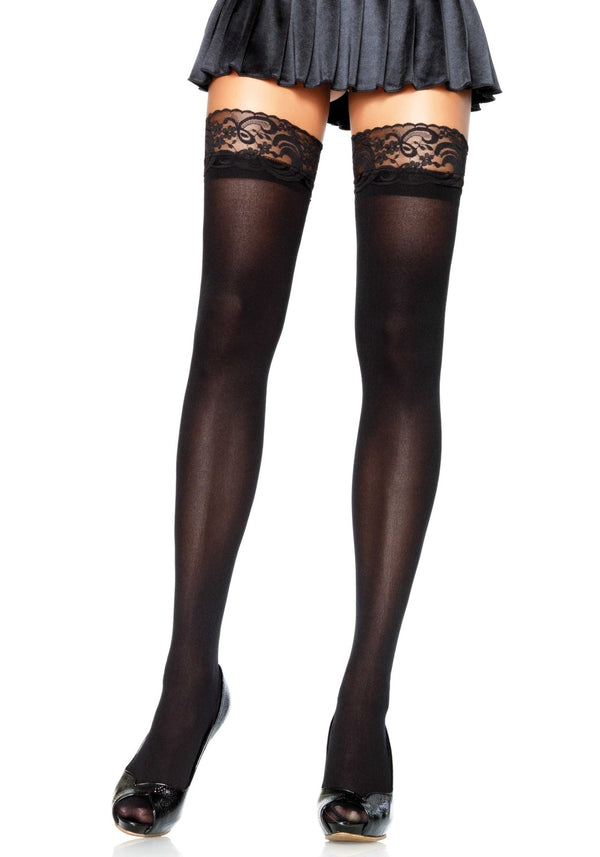 Leg Avenue 6258 Thigh High with Lace Top
