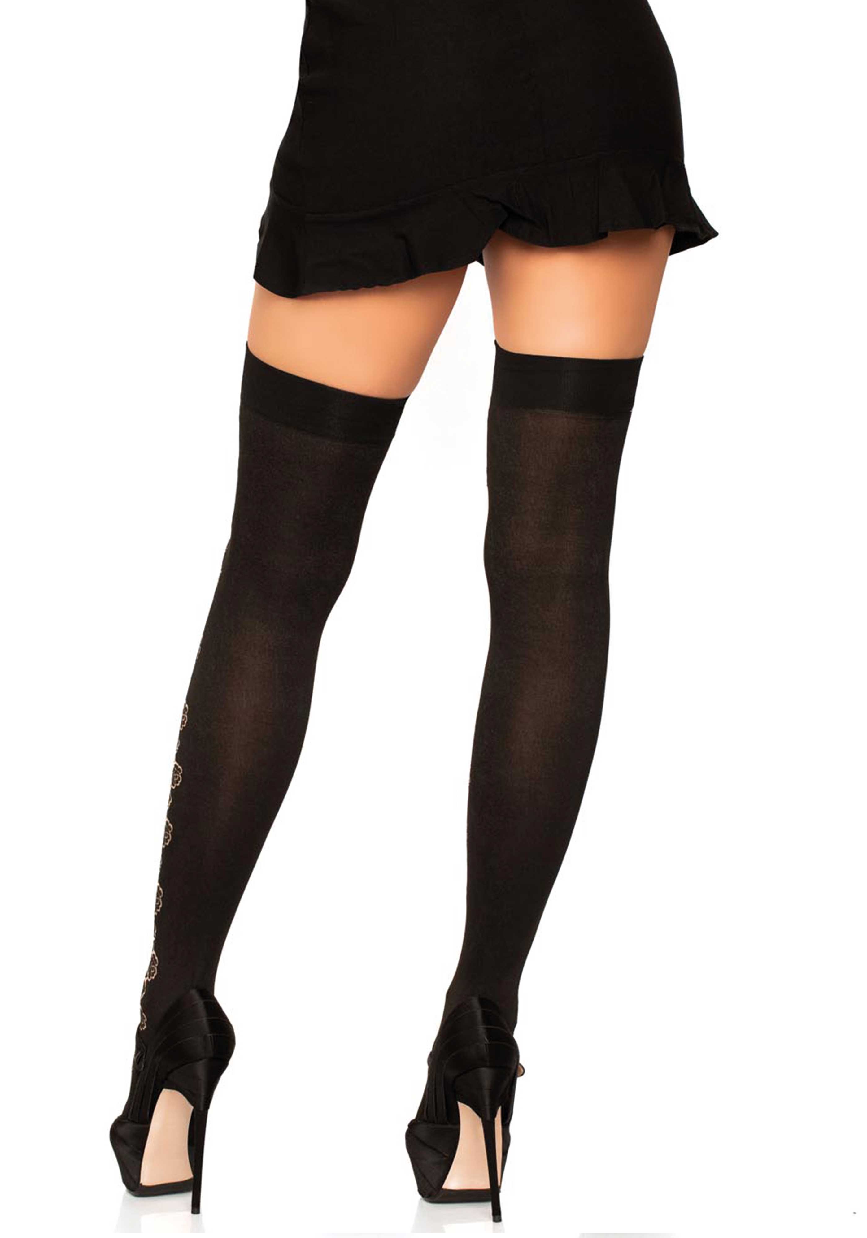 Leg Avenue 6623 Rosette panel thigh highs