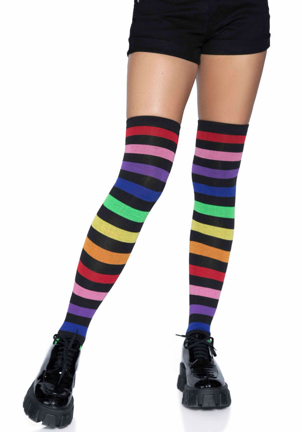 Leg Avenue 6927 Rainbow thigh high socks