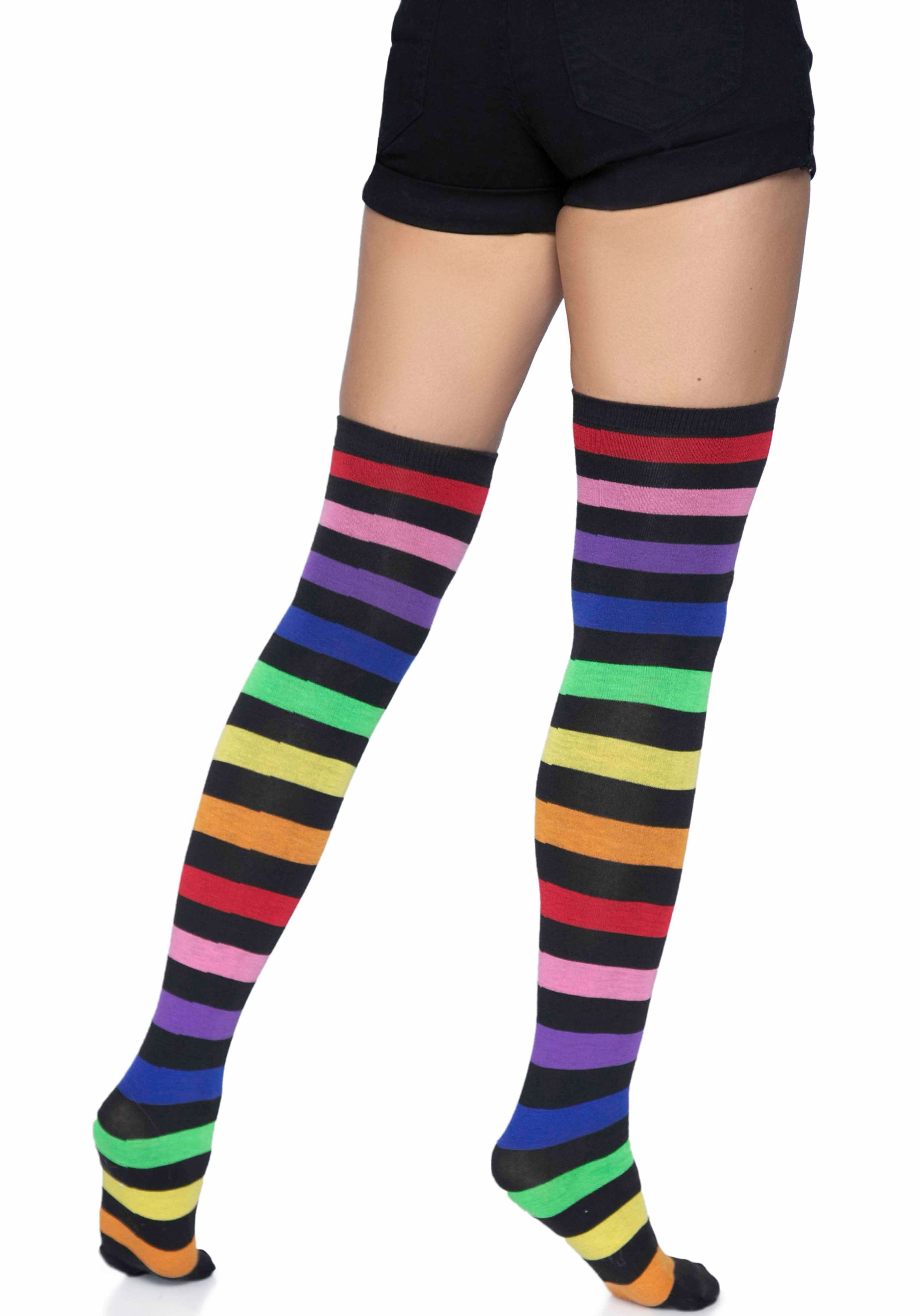 Leg Avenue 6927 Rainbow thigh high socks