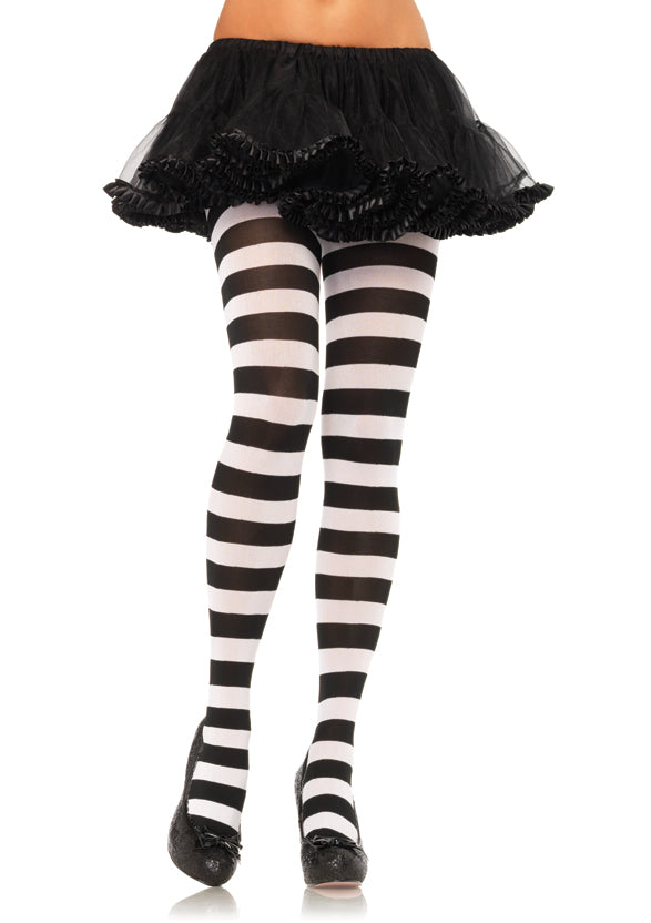 Leg Avenue 7110 Wide Stripe Opaque Tights