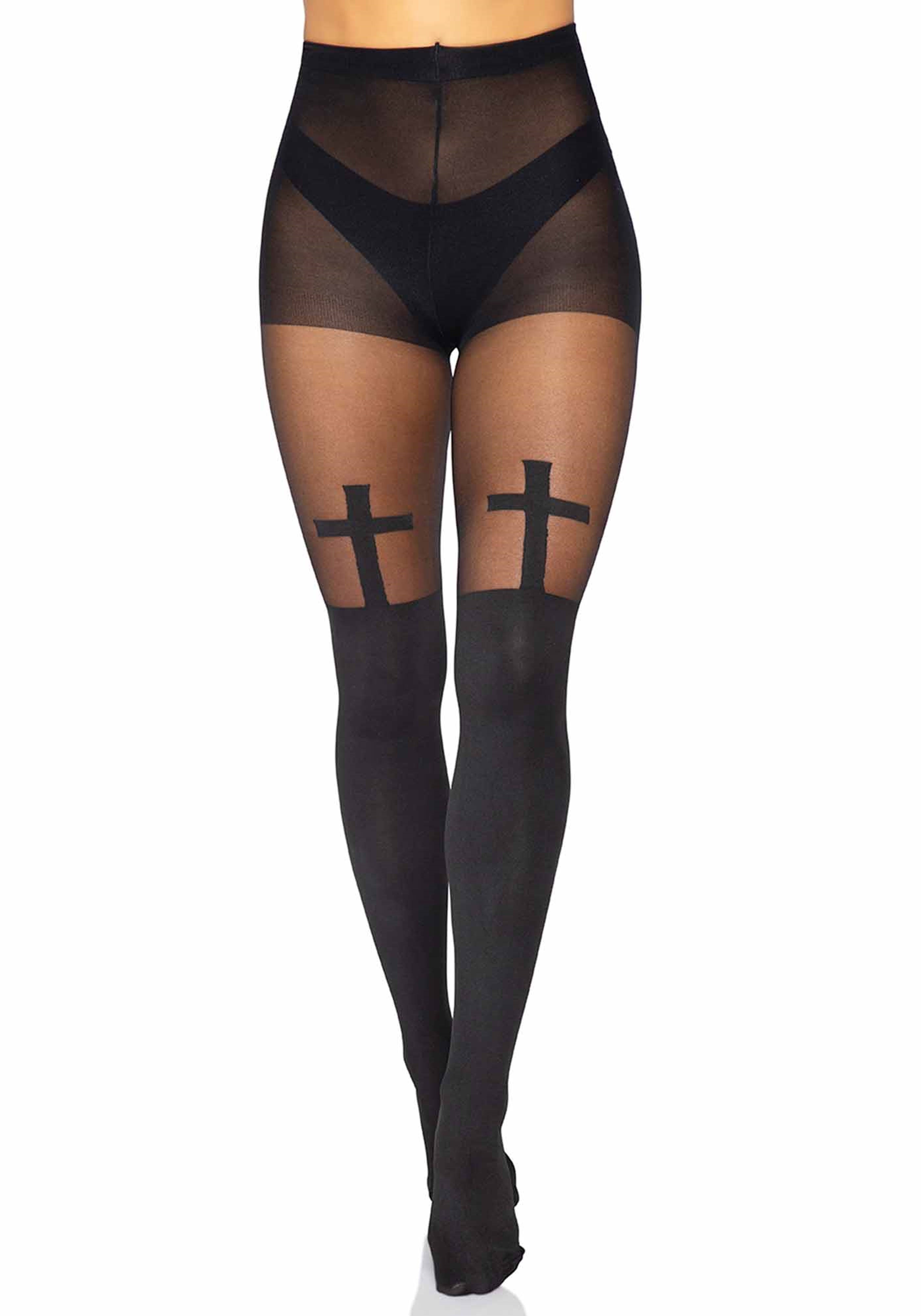 Leg Avenue 7903 Opaque Cross Pantyhose