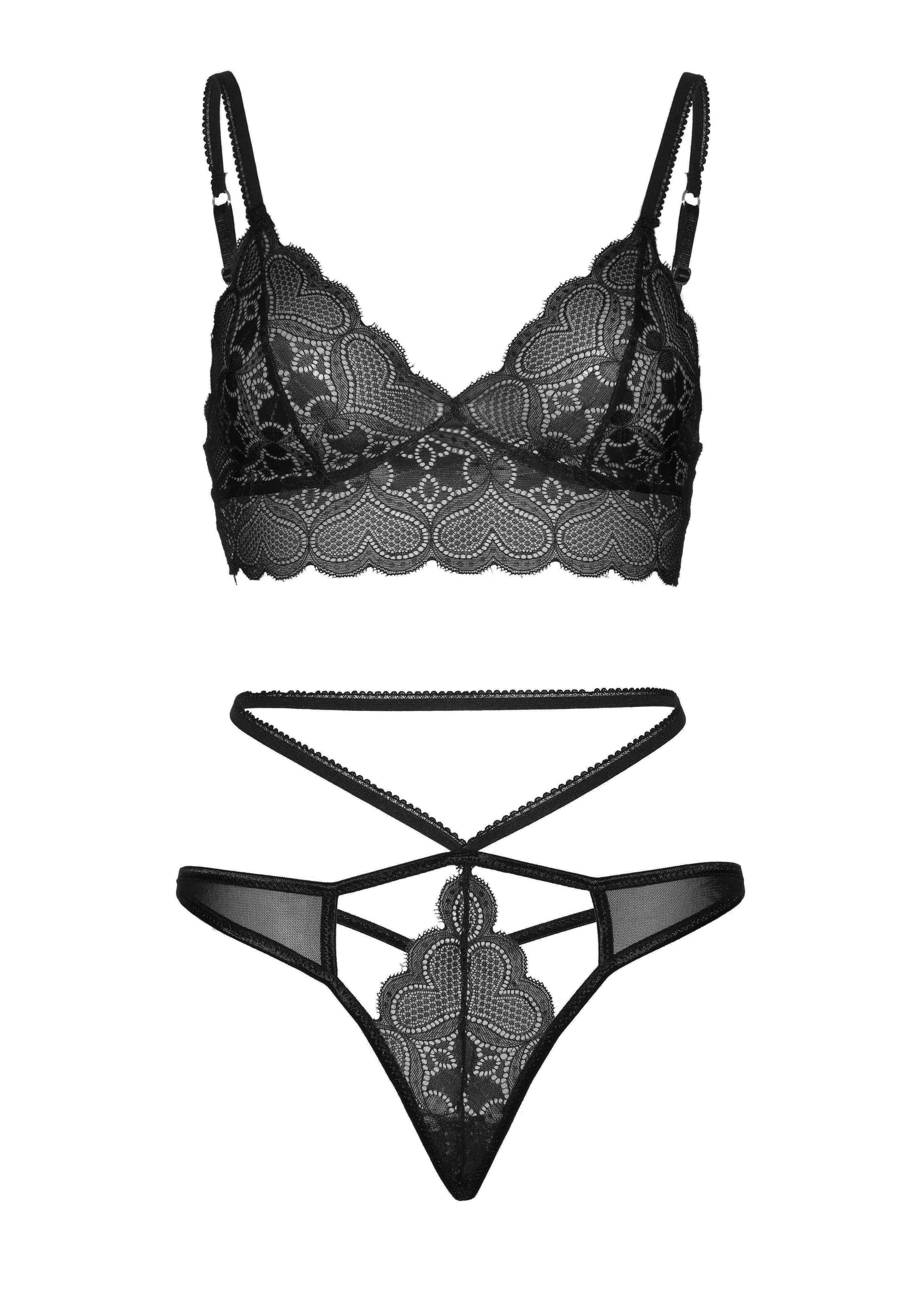 Leg Avenue 81578 Lace bralette and thong