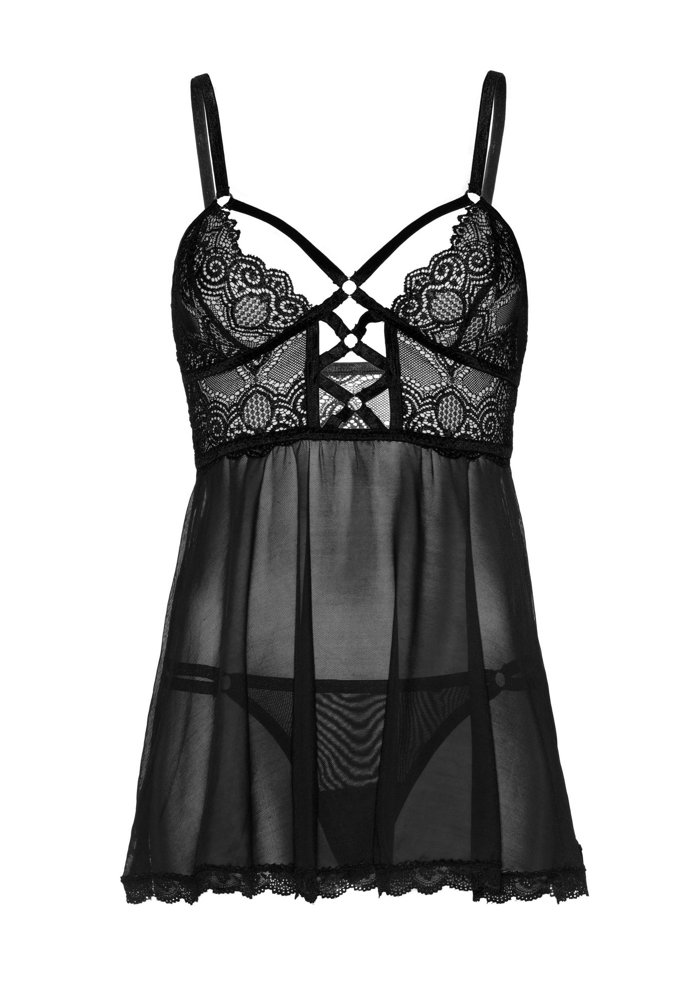 Leg Avenue 86108 Sheer lace babydoll and string