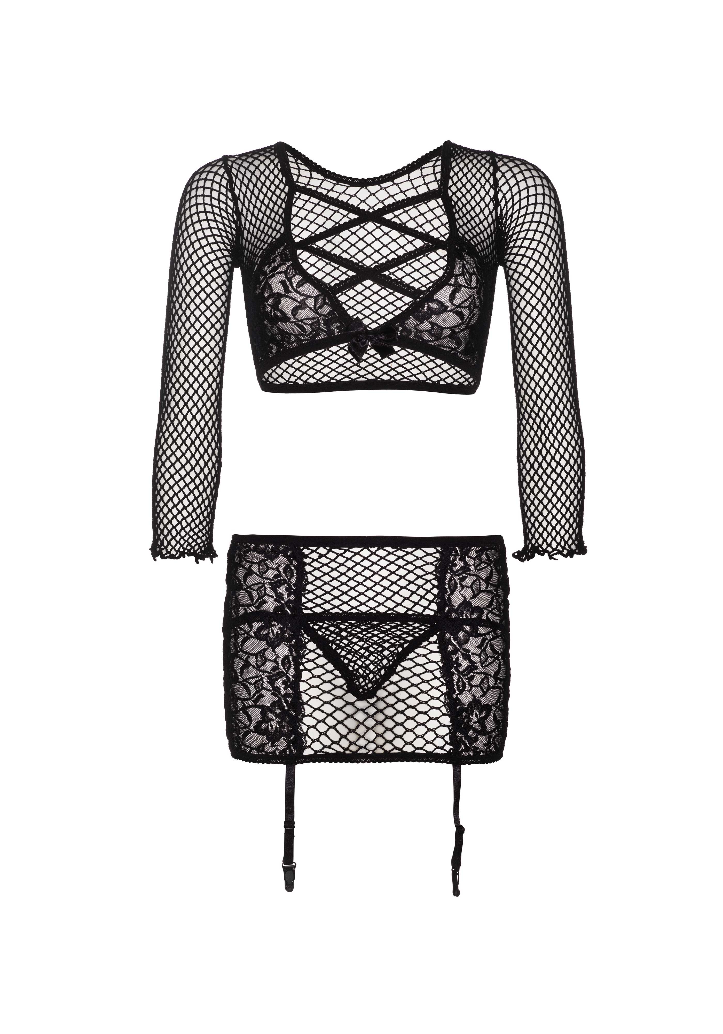 Leg Avenue 86300 Crop top string & garter skirt