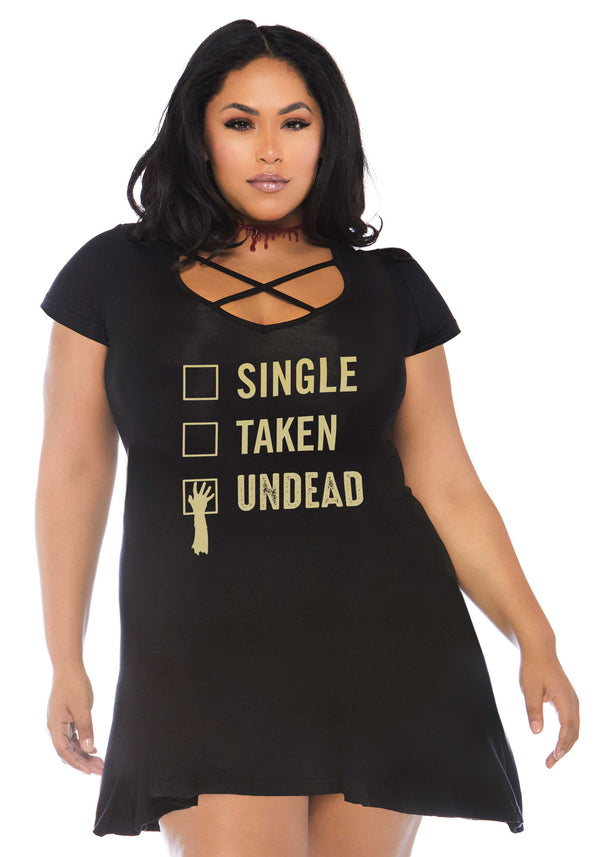 Plus Undead Jersey Dress