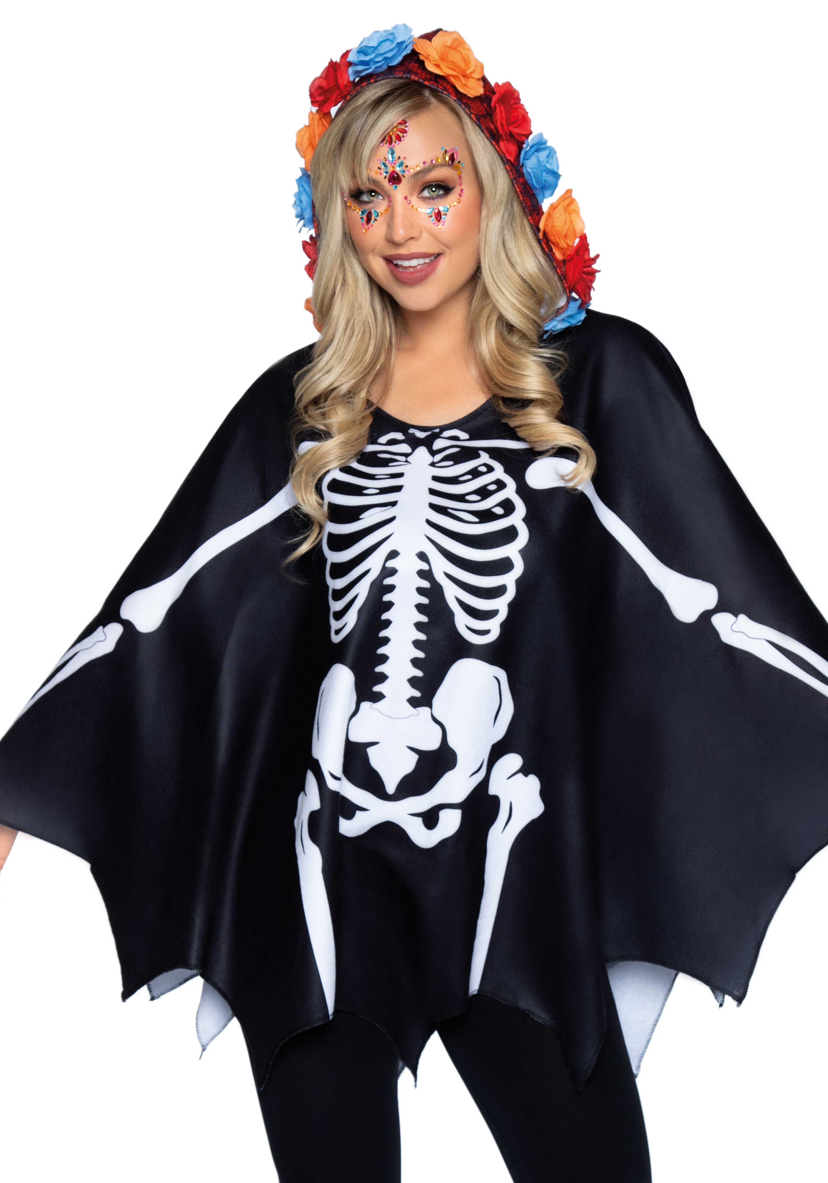 Leg Avenue 86917 Day of the Dead Poncho