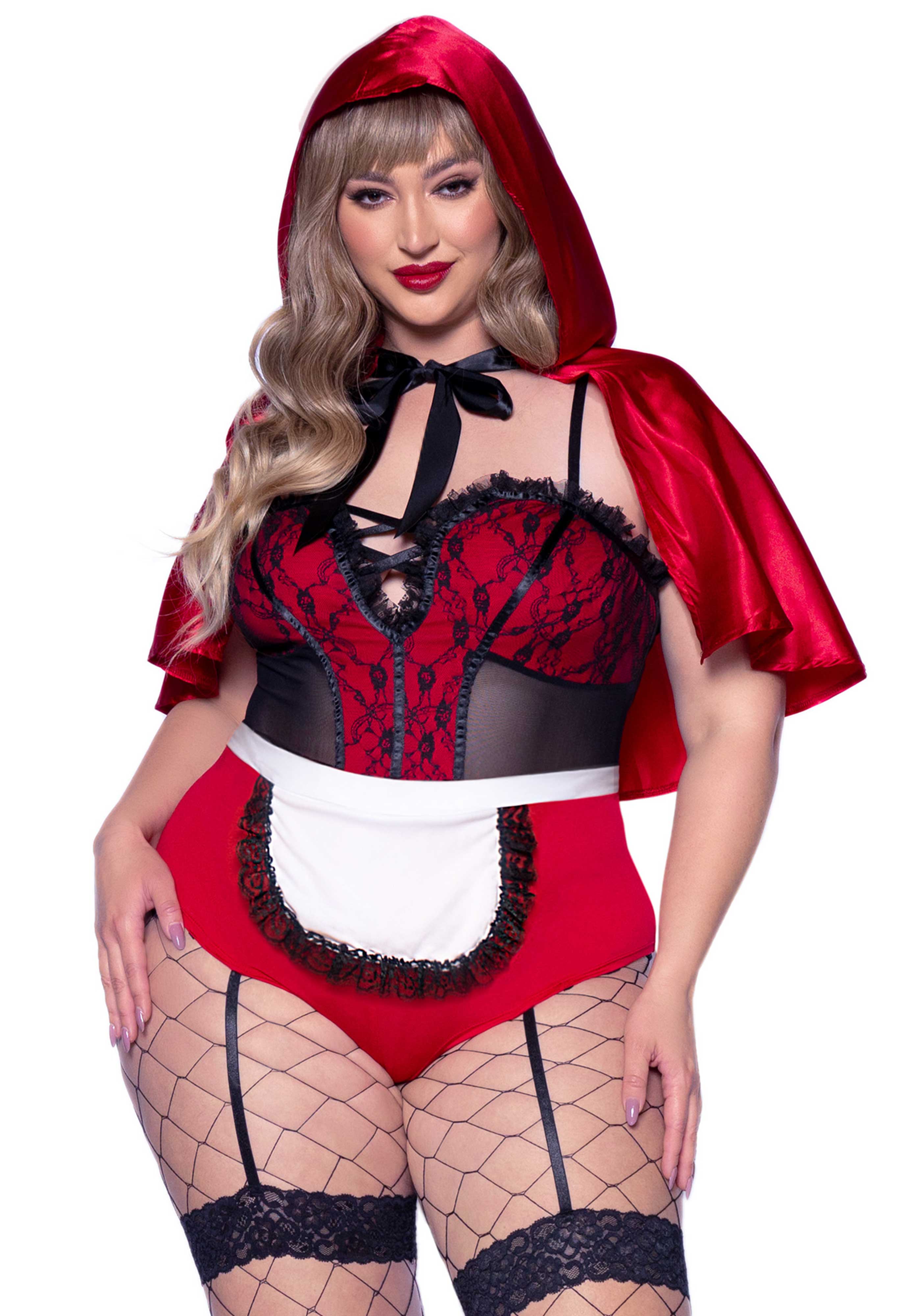 Leg Avenue 86975X Naughty Miss Red Plus Size