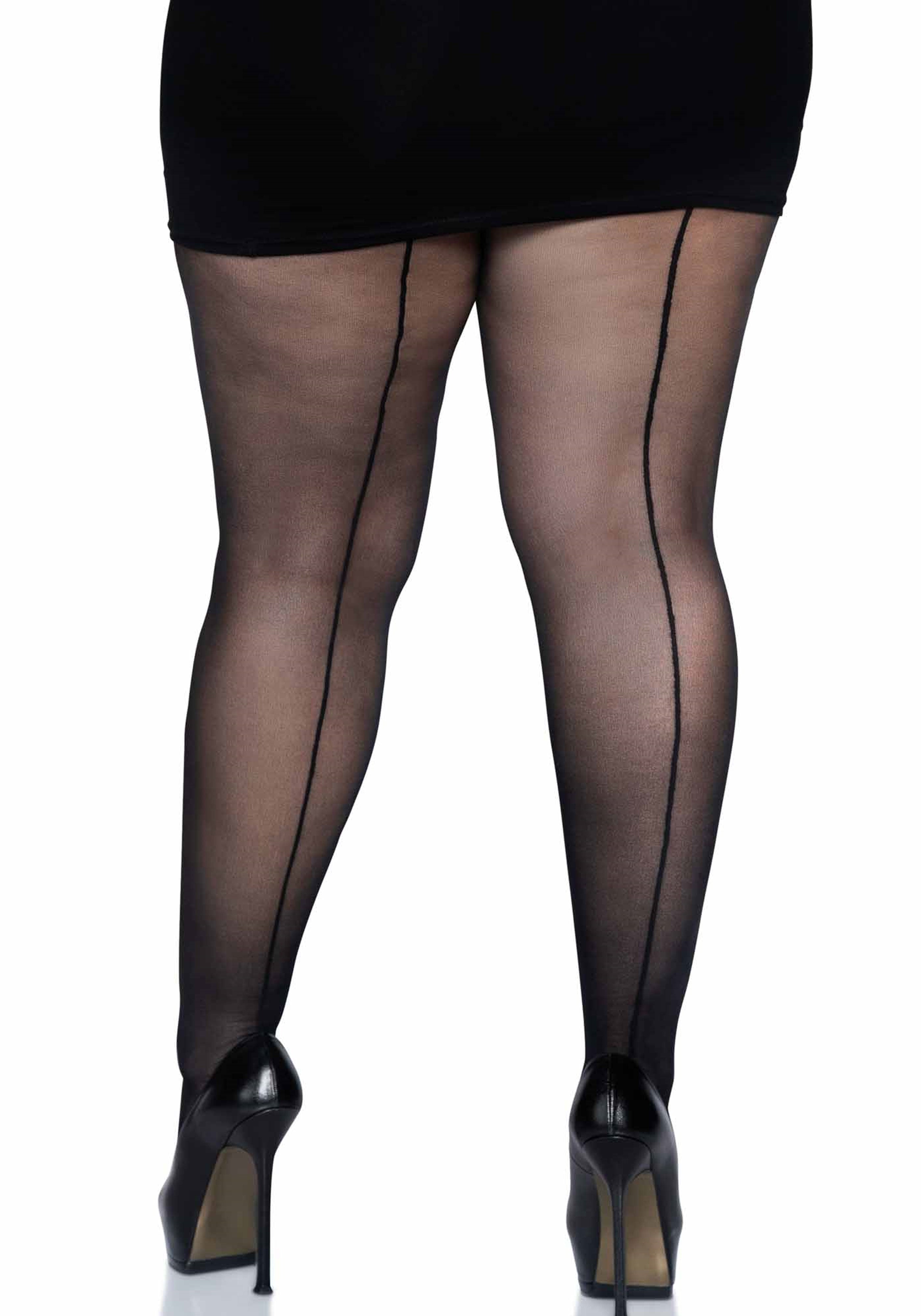 Leg Avenue 9002X Backseam Pantyhose Plus Size