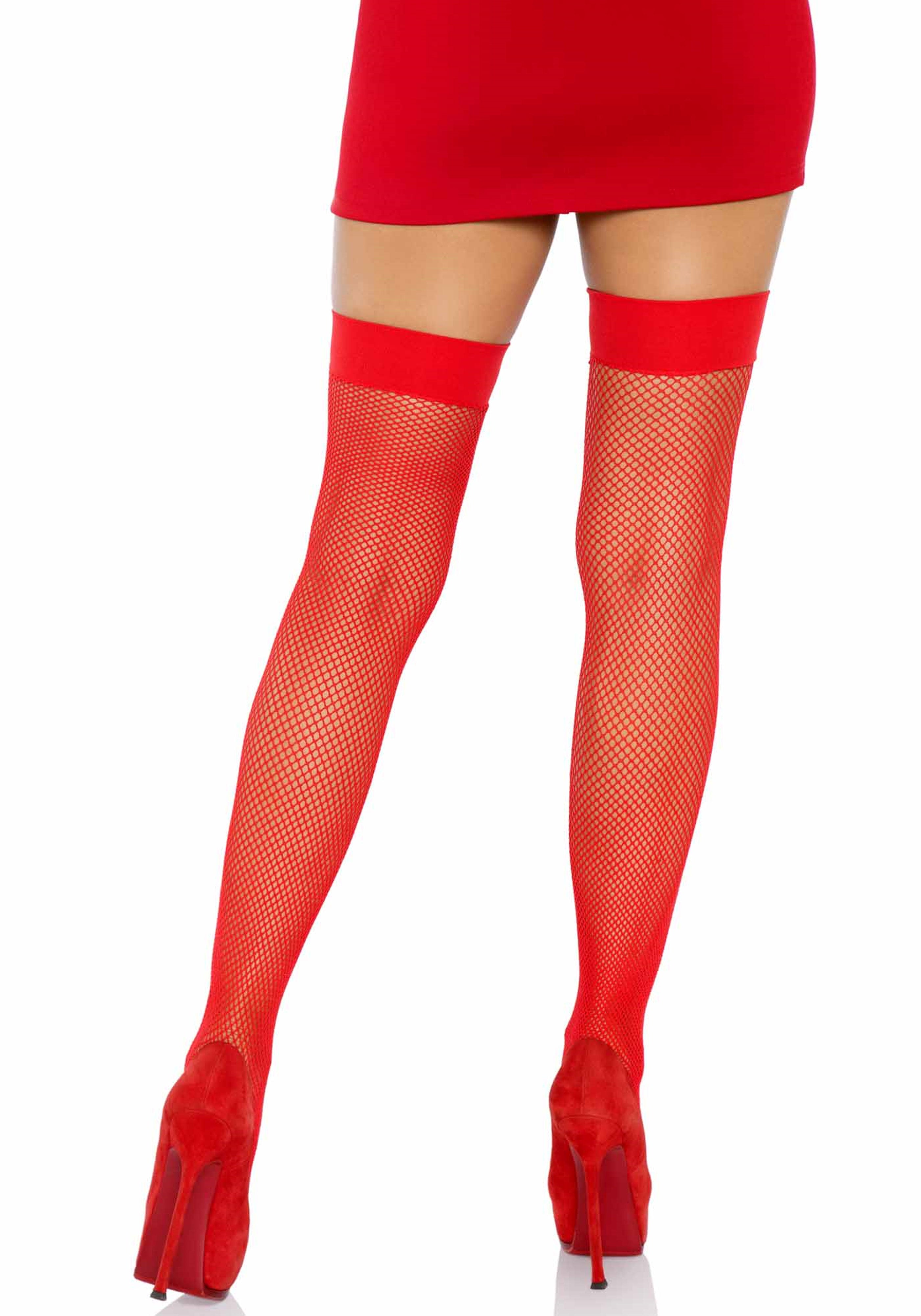 Leg Avenue 9018 Fishnet Thigh Highs With Bow