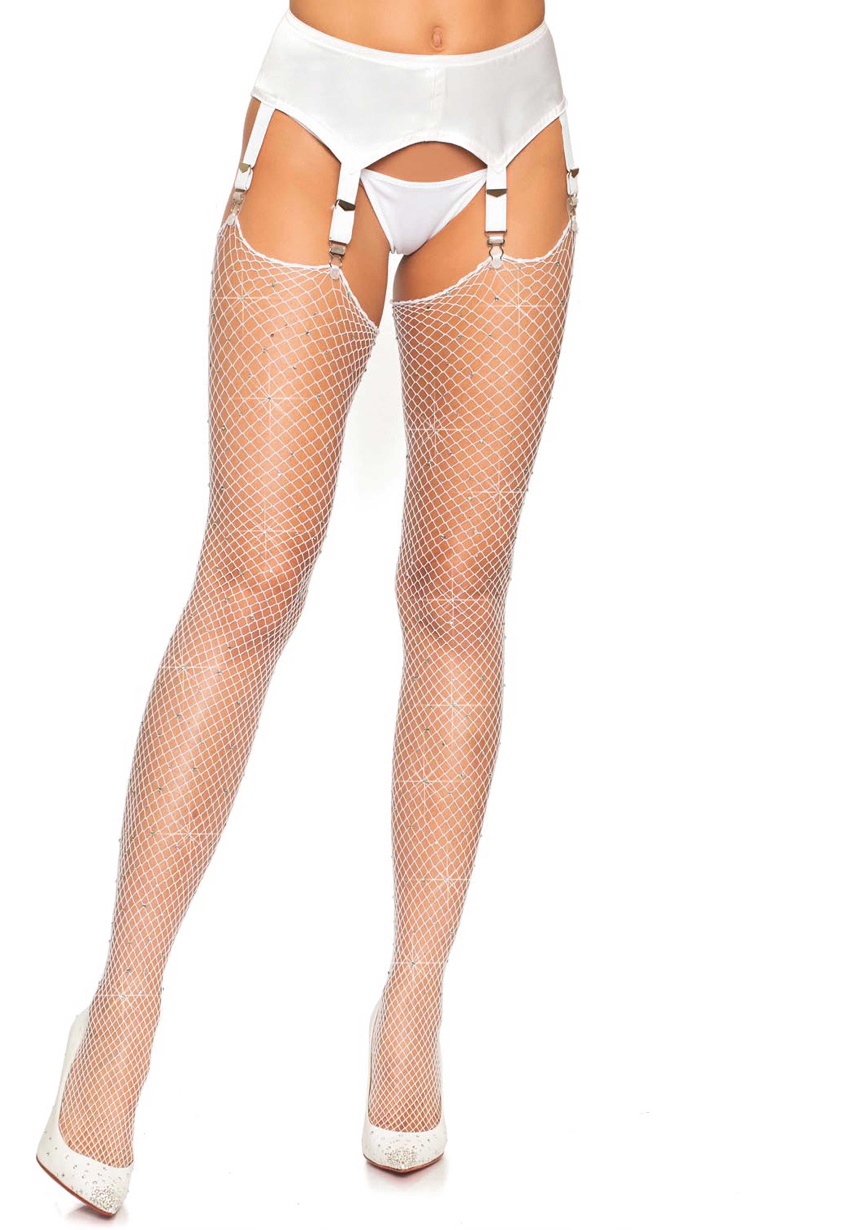 Leg Avenue 9124 Rhinestone fishnet stockings