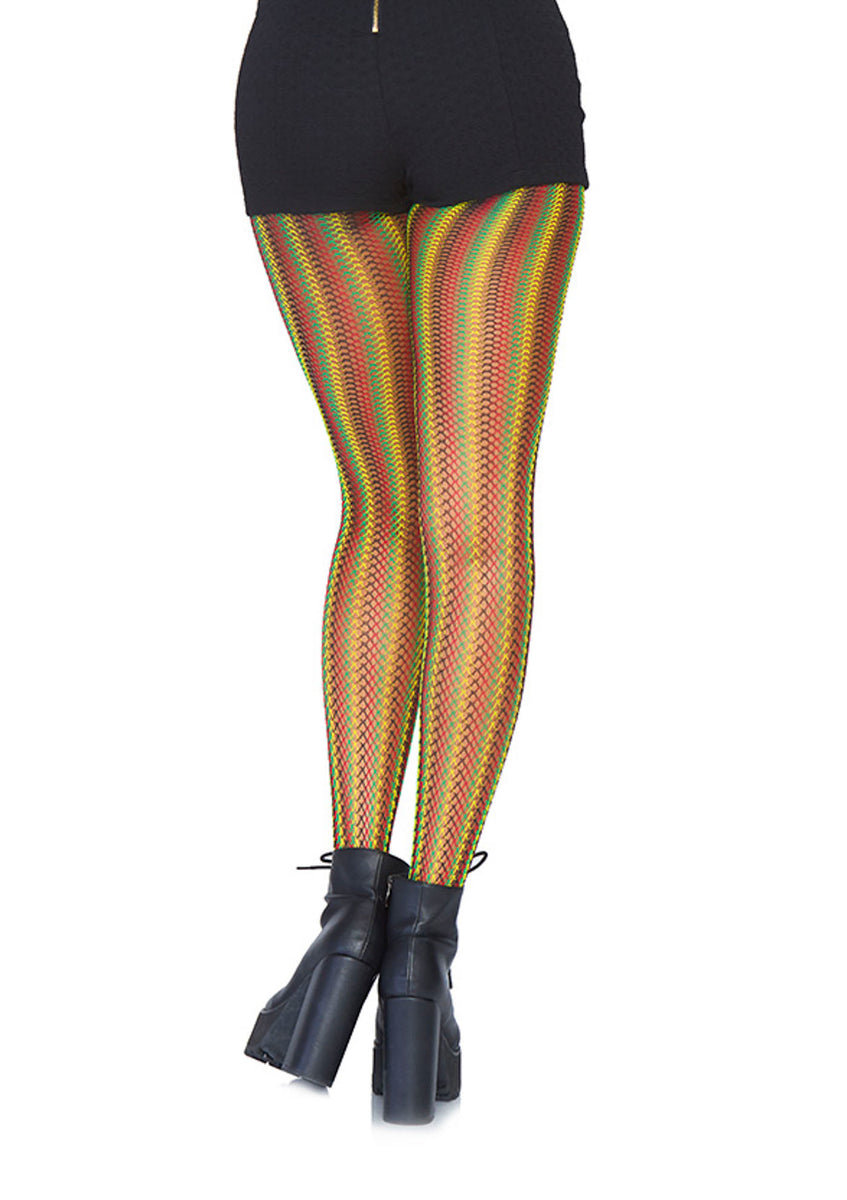 Fishnet Rasta Rasta Striped Fishnet Pantyhose – legavenue.eu