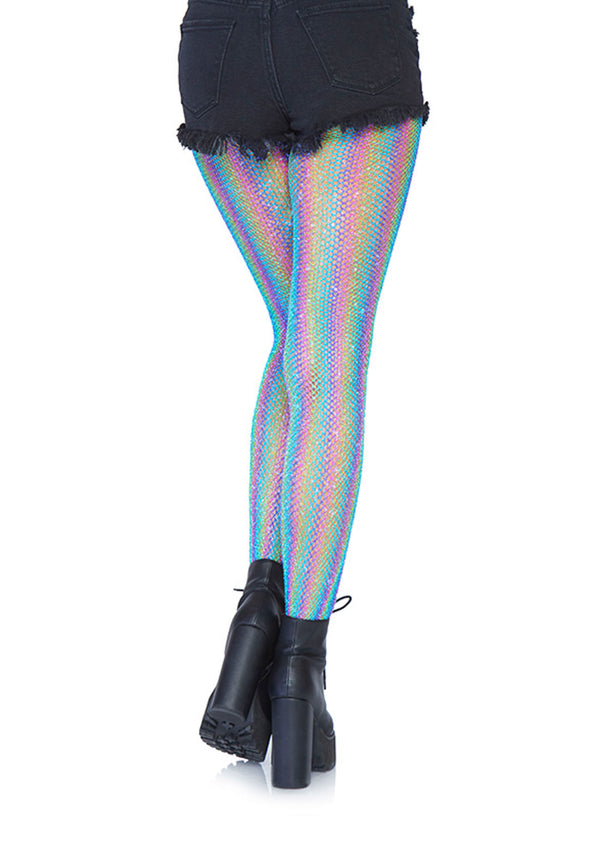 Leg Avenue 9308 Lurex rainbow fishnet tights